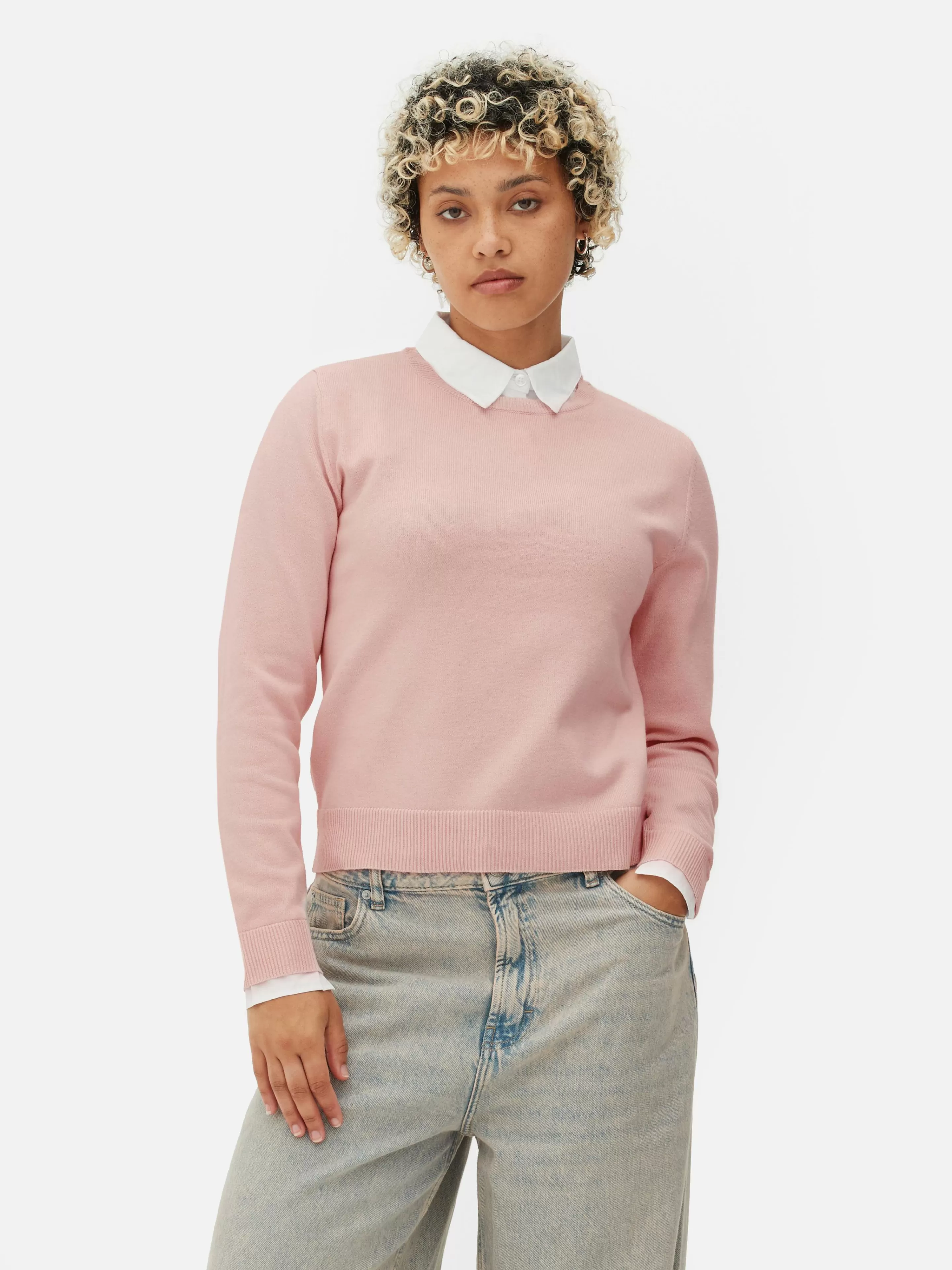 Primark Pullover Und Cardigans | 2-in-1-Hemd Und -Pullover Rosa