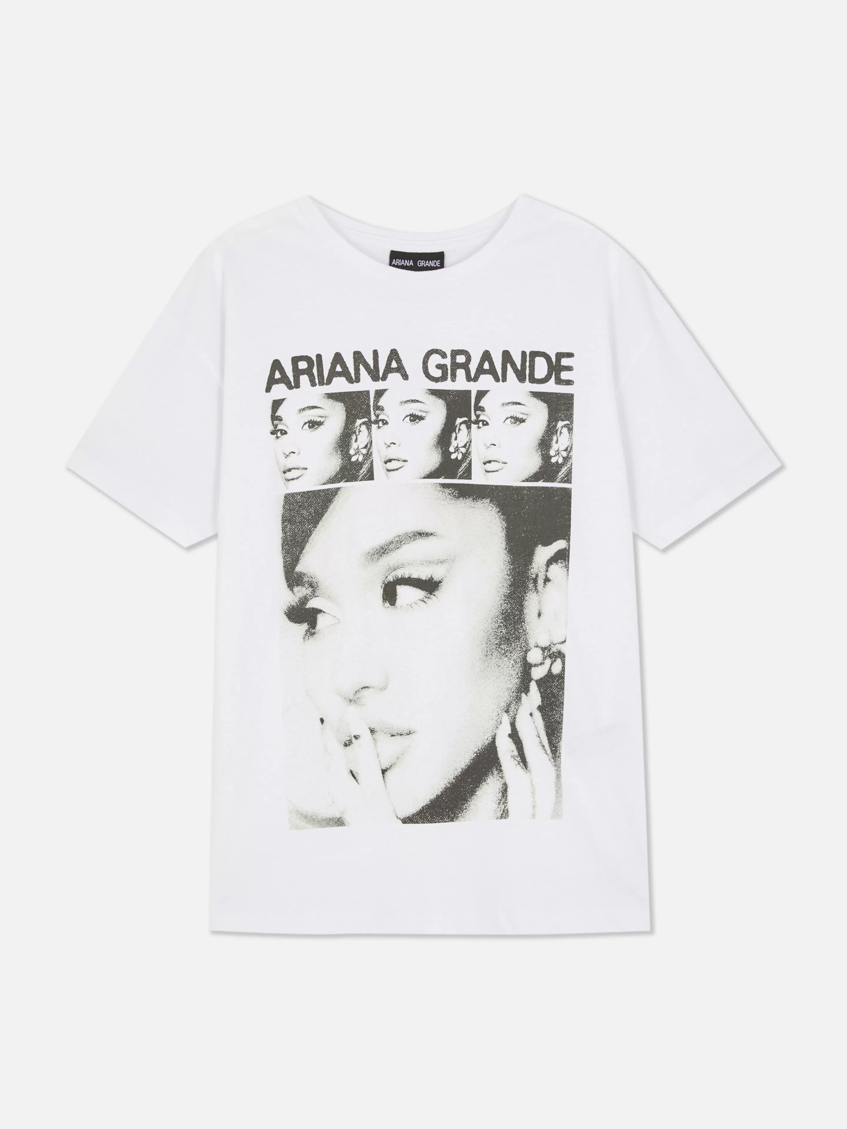 Primark Tops Und T-Shirts | „Ariana Grande“ T-Shirt Mit Grafik Weiß