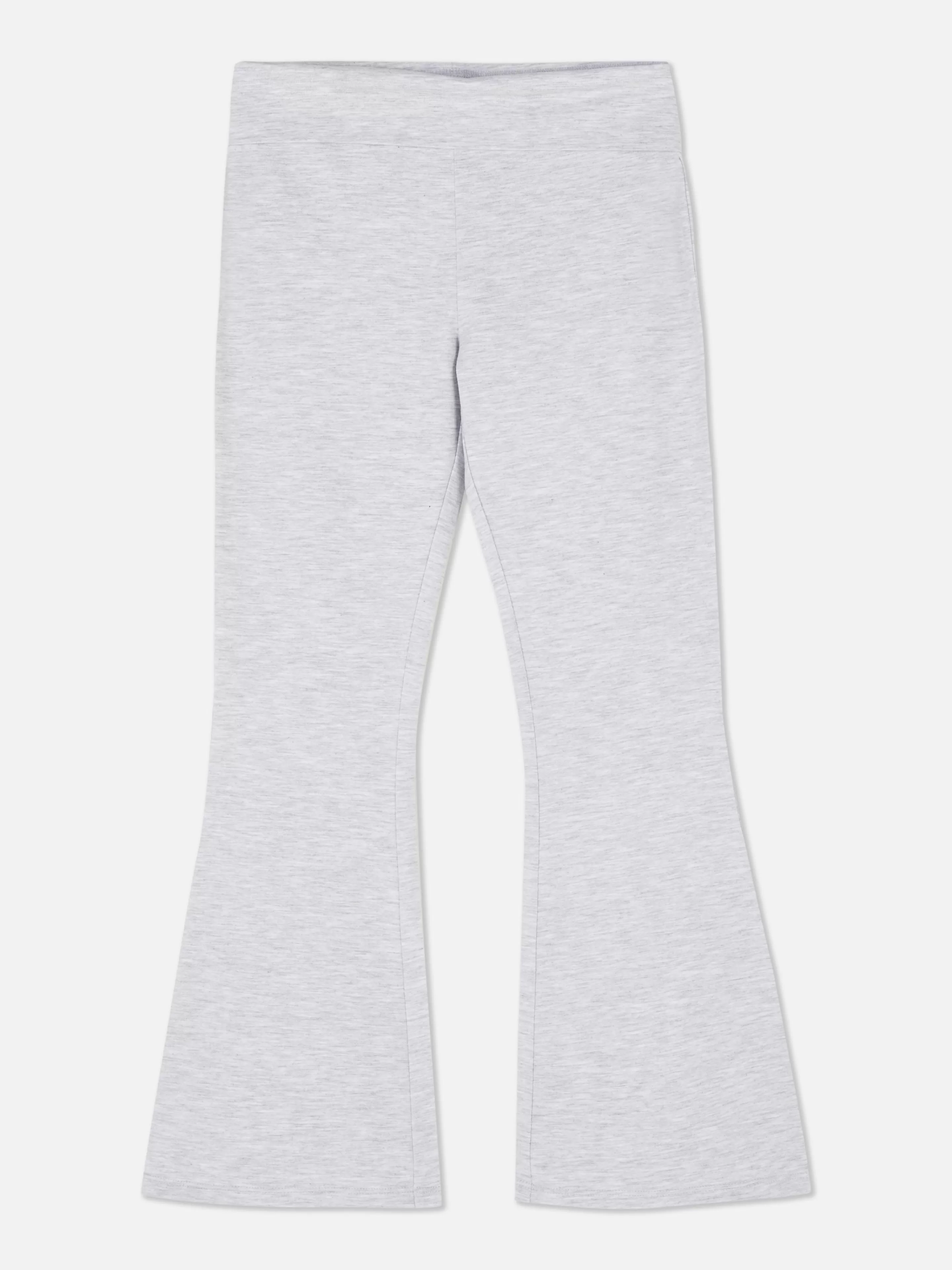 Primark Jogginghosen | Ausgestellte Jersey-Leggings Grau meliert