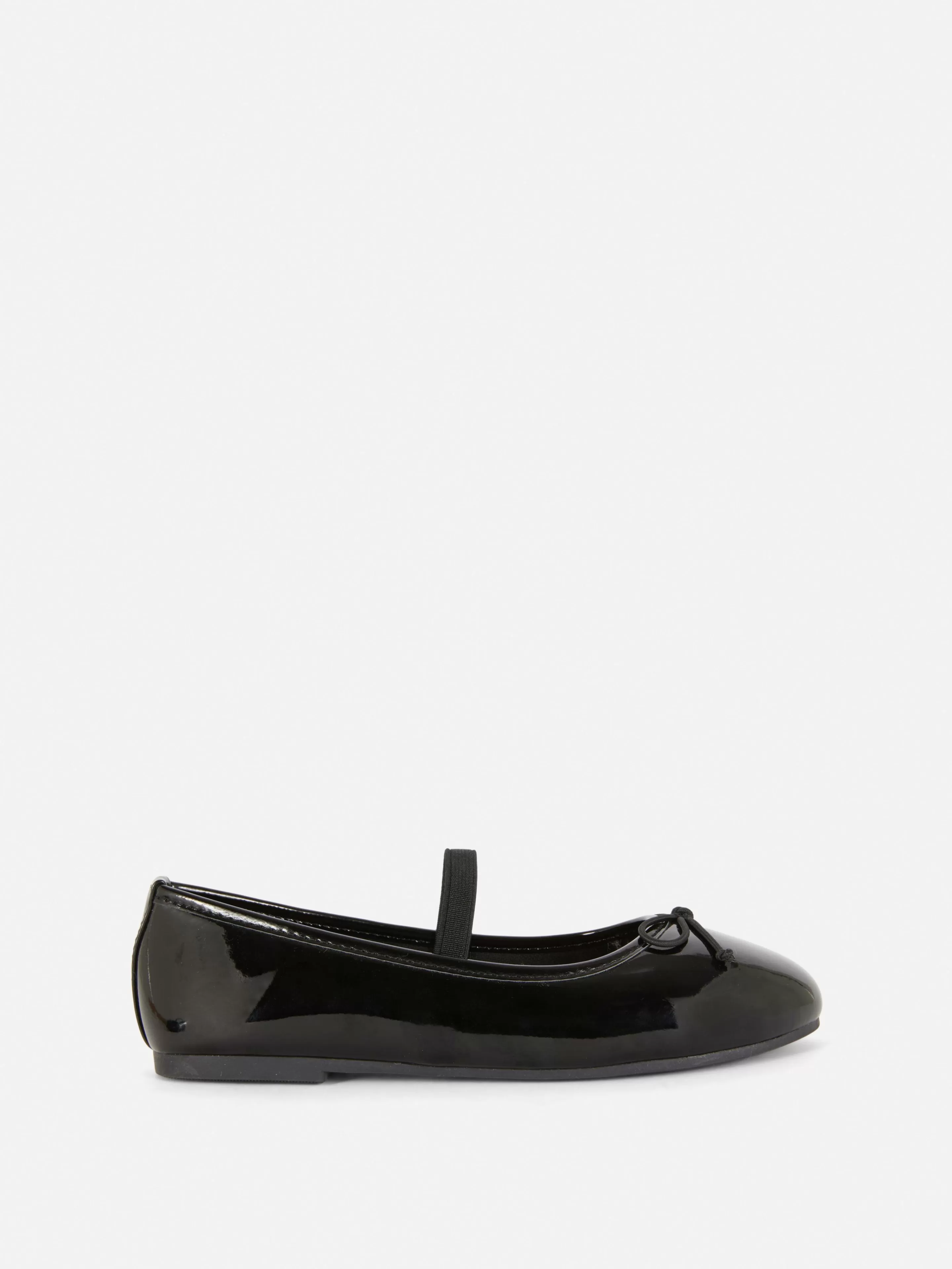 Primark Flache Schuhe | Ballerinas In Lackoptik Schwarz