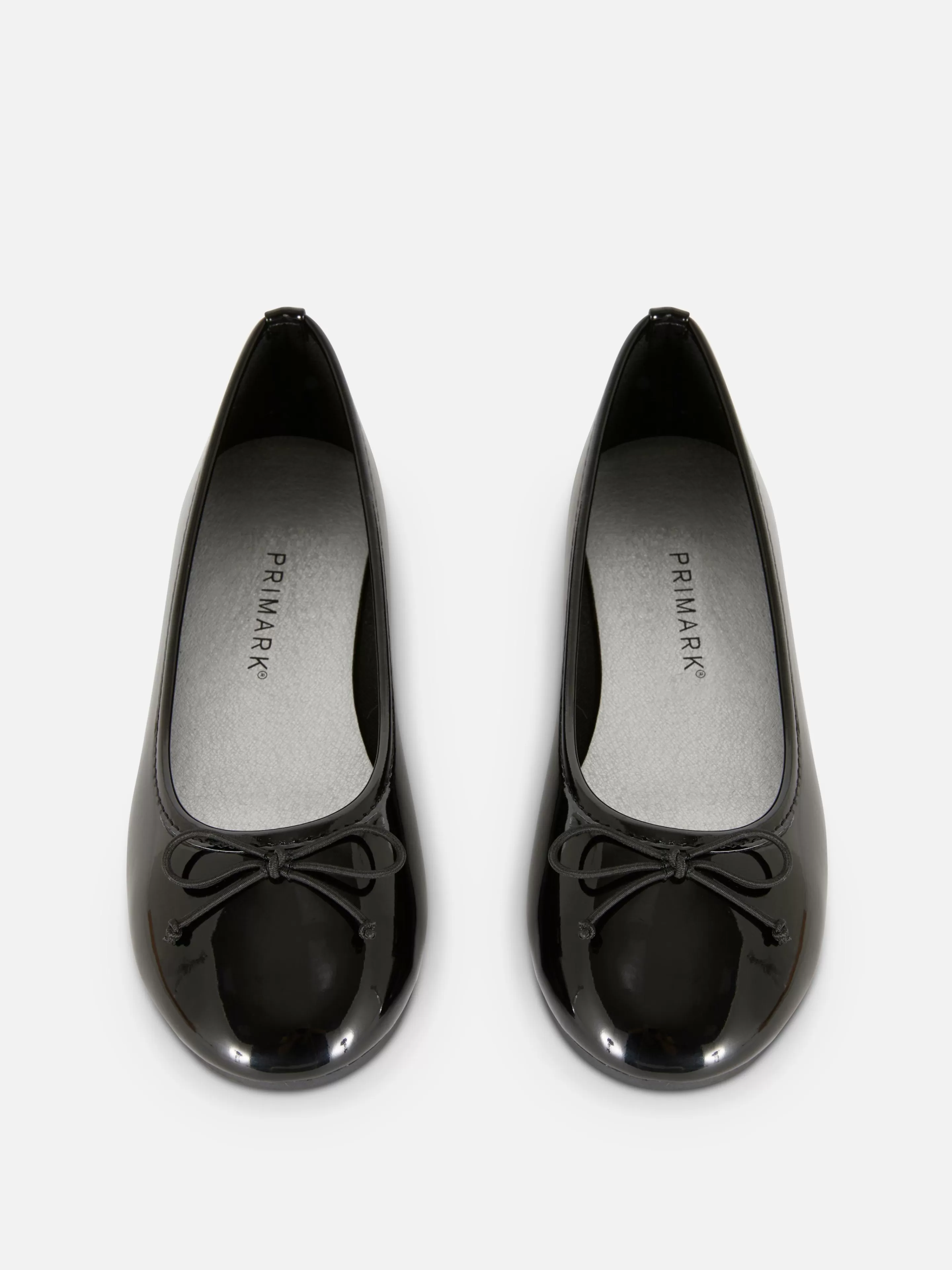 Primark Flache Schuhe | Ballerinas In Lackoptik Schwarz