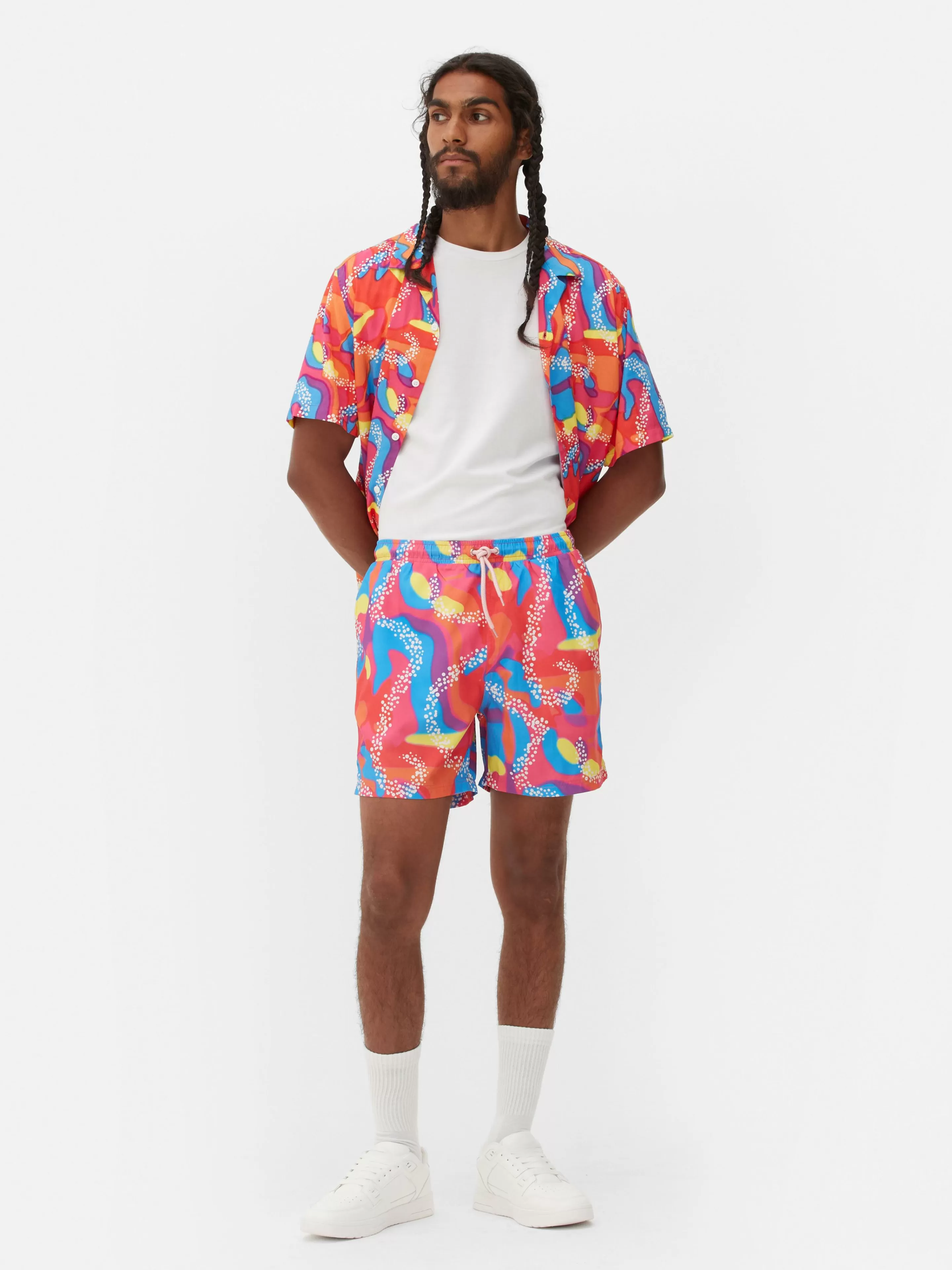 Primark Bademode Und Strandbekleidung | „Barbie: Der Film“ Ken Badeshorts In Neonfarben Multi