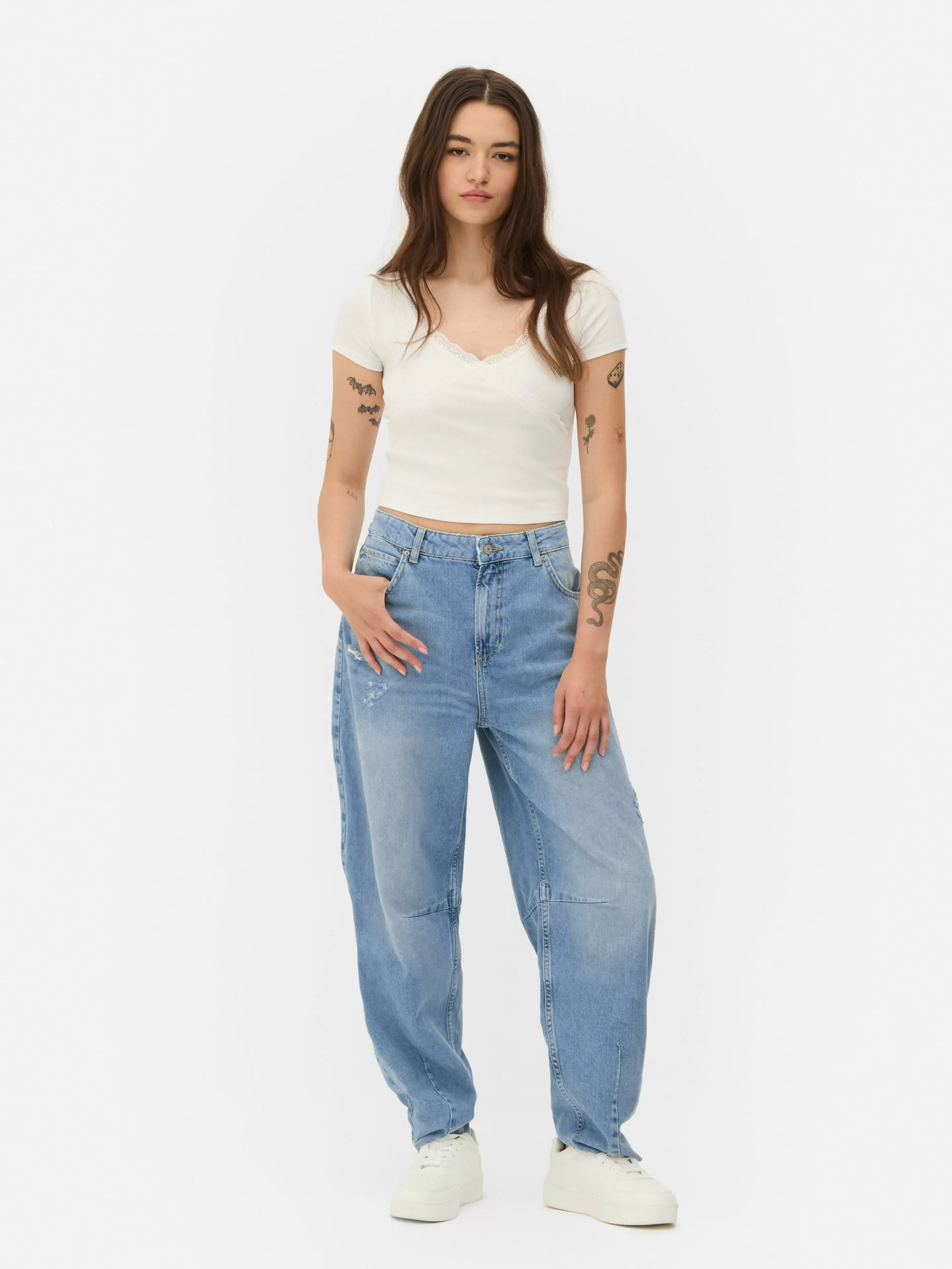 Primark Jeans | Barrel-Jeans Hellblau