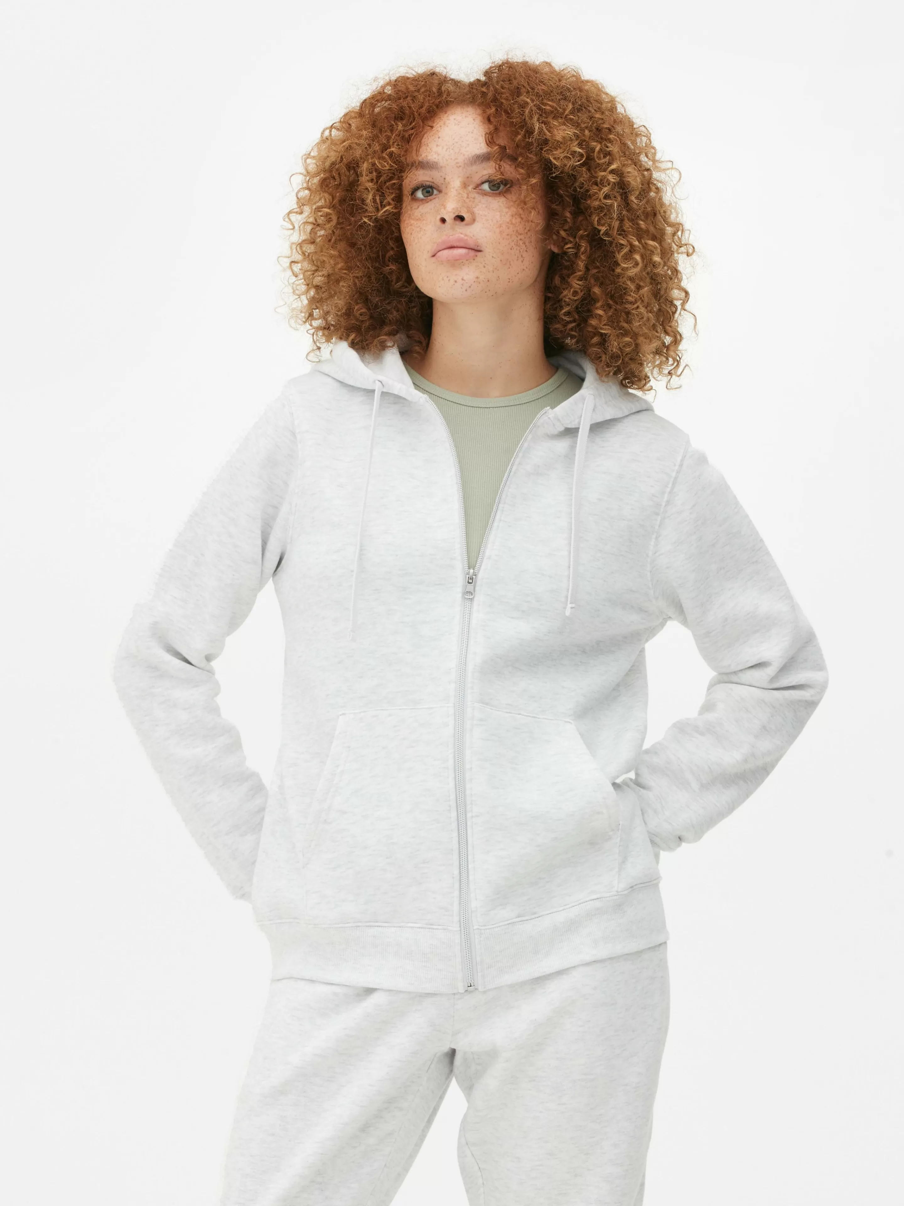 Primark Loungewear | Hoodies Und Sweatshirts | Basic Kapuzenpullover Mit Reißverschluss Grau meliert