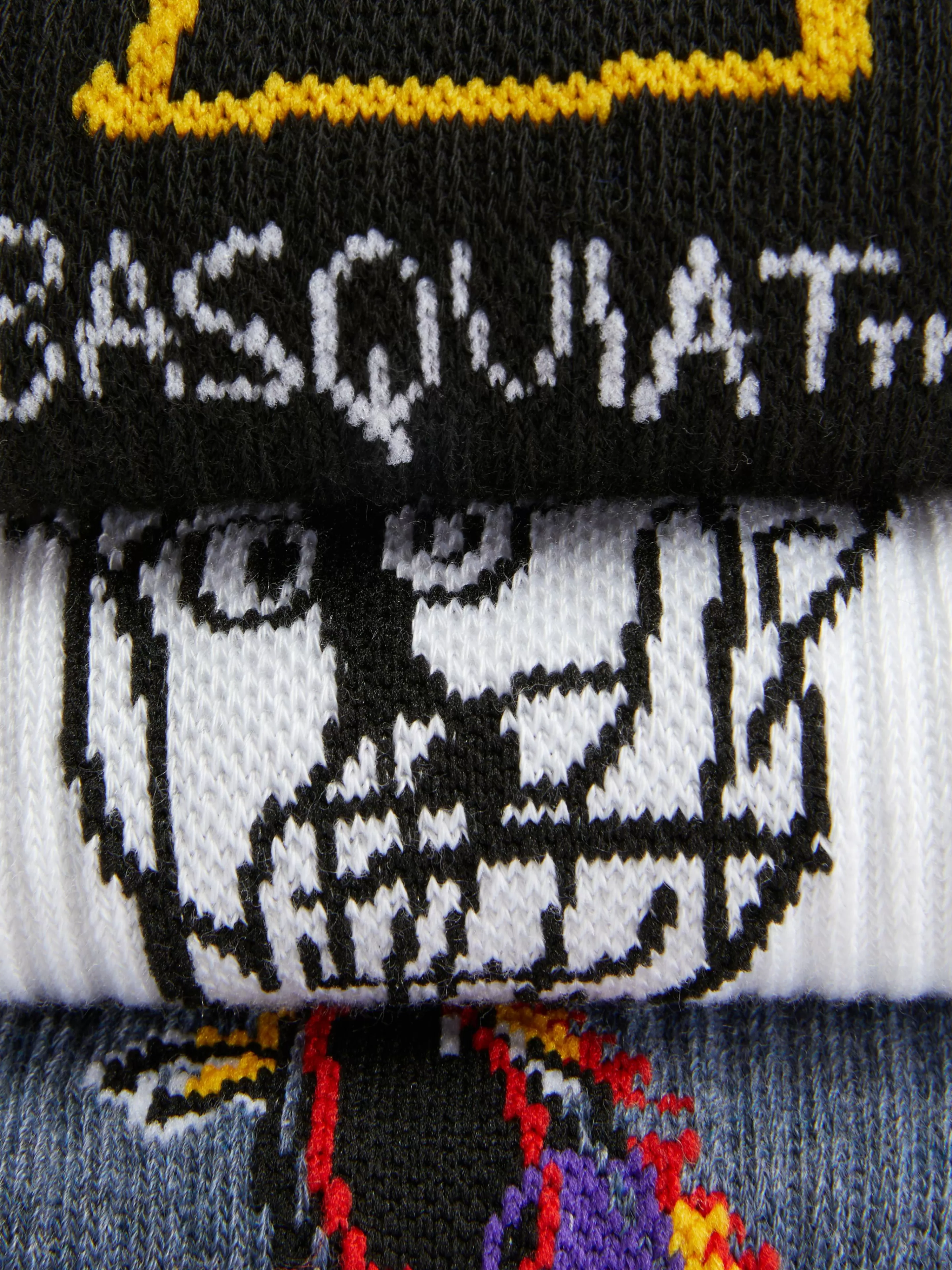 Primark Socken | „Basquiat“ Crew-Socken, 3er-Pack Multi