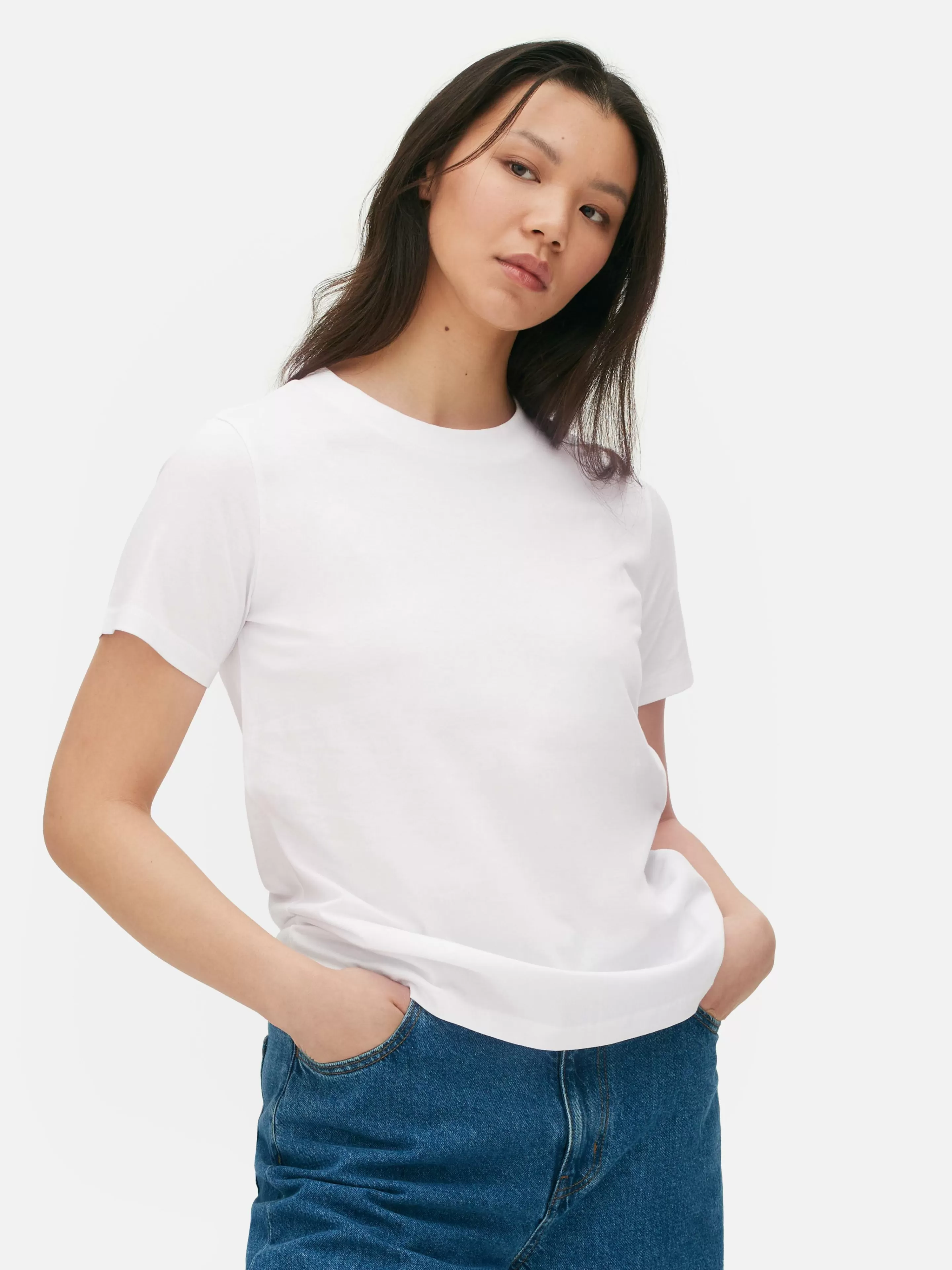 Primark Tops Und T-Shirts | Baumwoll-T-Shirt Weiß