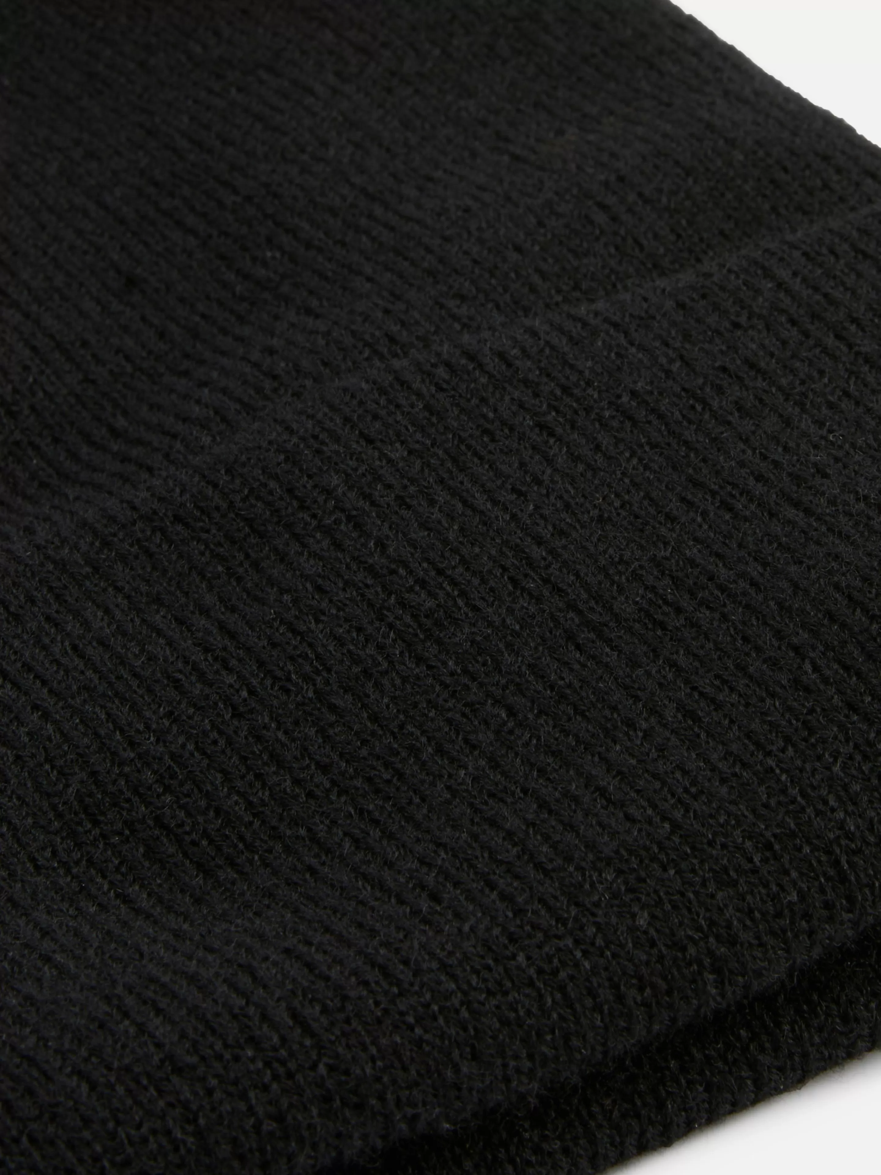 Primark Mützen, Handschuhe Und Schals | Beanie Mit Breitem Umschlag Schwarz