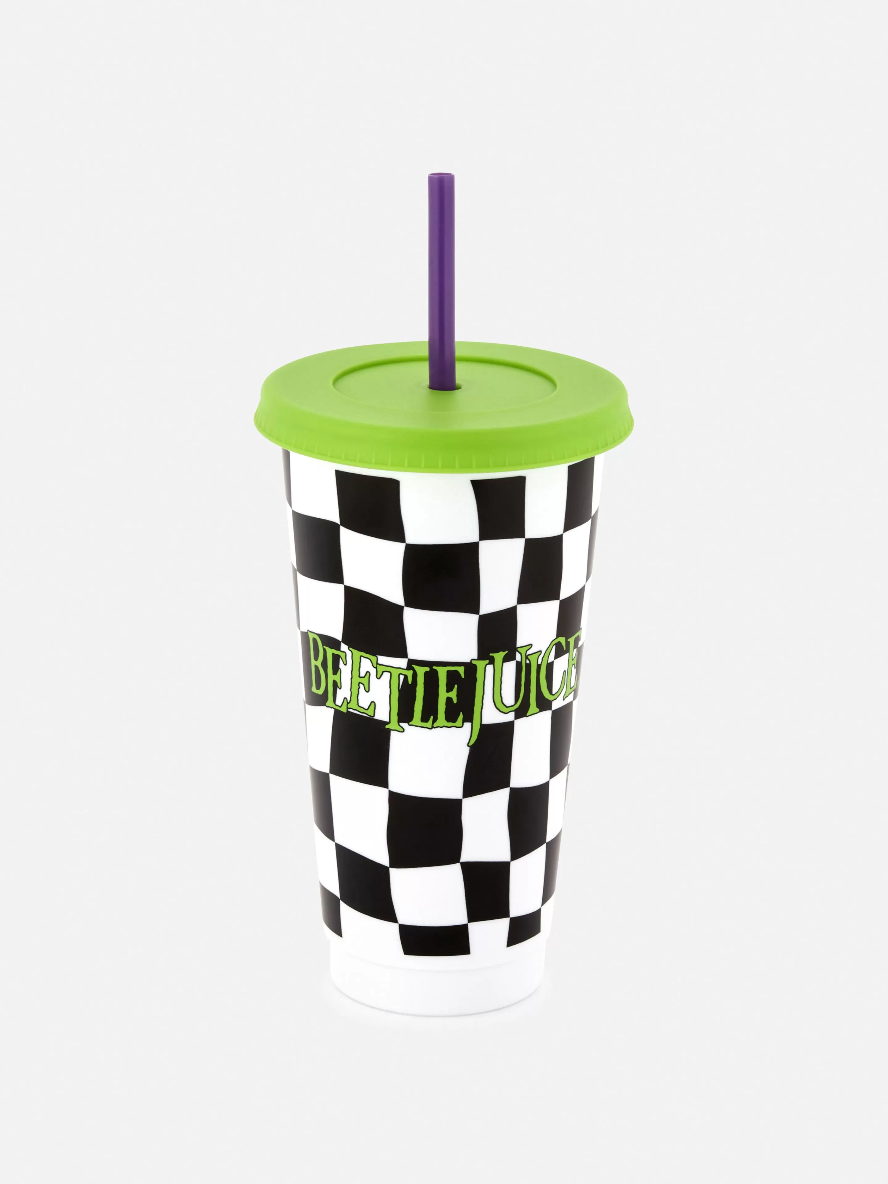 Primark Halloween-Deko Und Süßigkeiten | Beetlejuice | „Beetlejuice“ Becher Mit Trinkhalm Schwarz