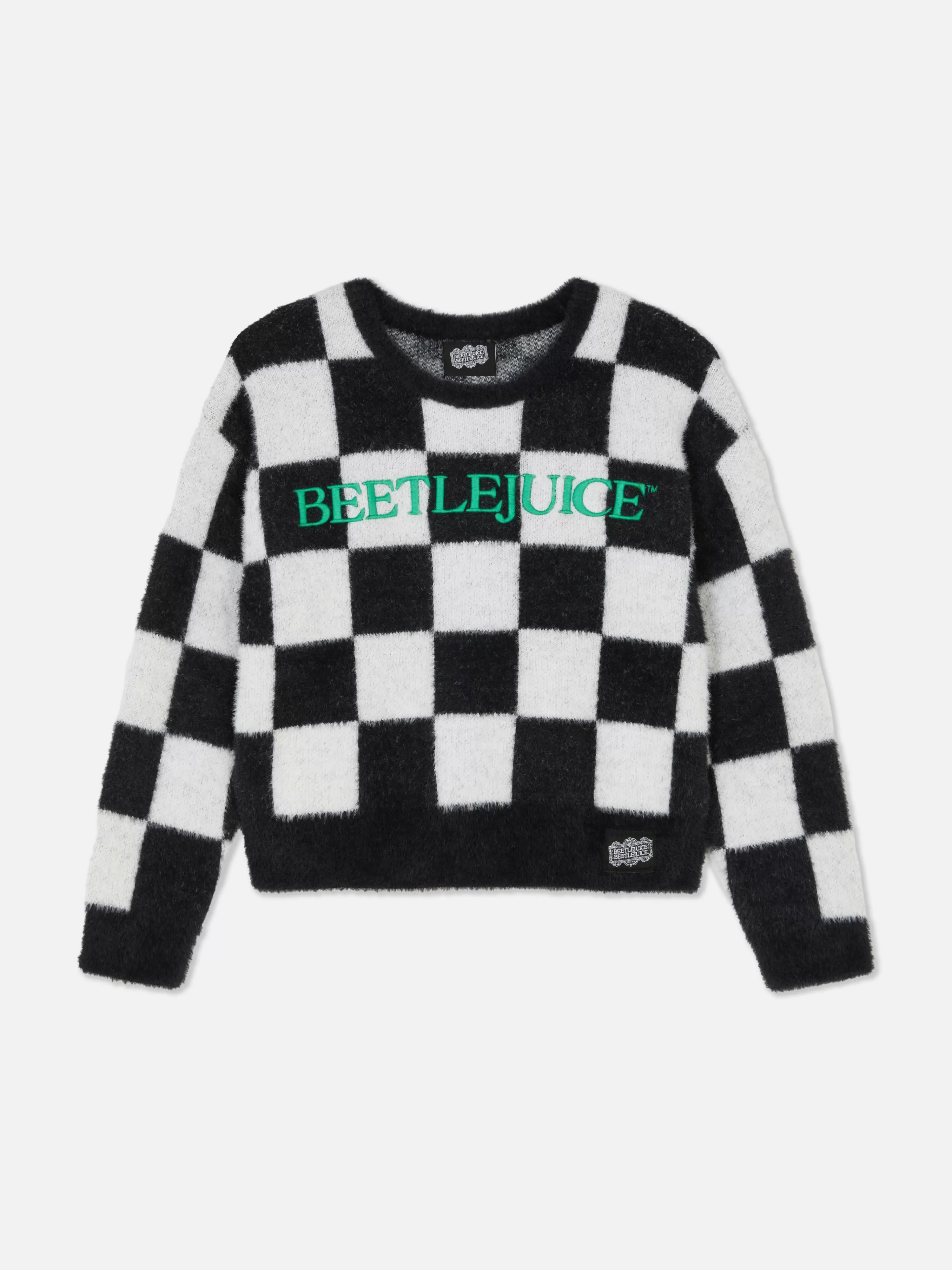 Primark Beetlejuice | Halloween Alle | „Beetlejuice“ Pullover Mit Karomuster Schwarz/Weiß