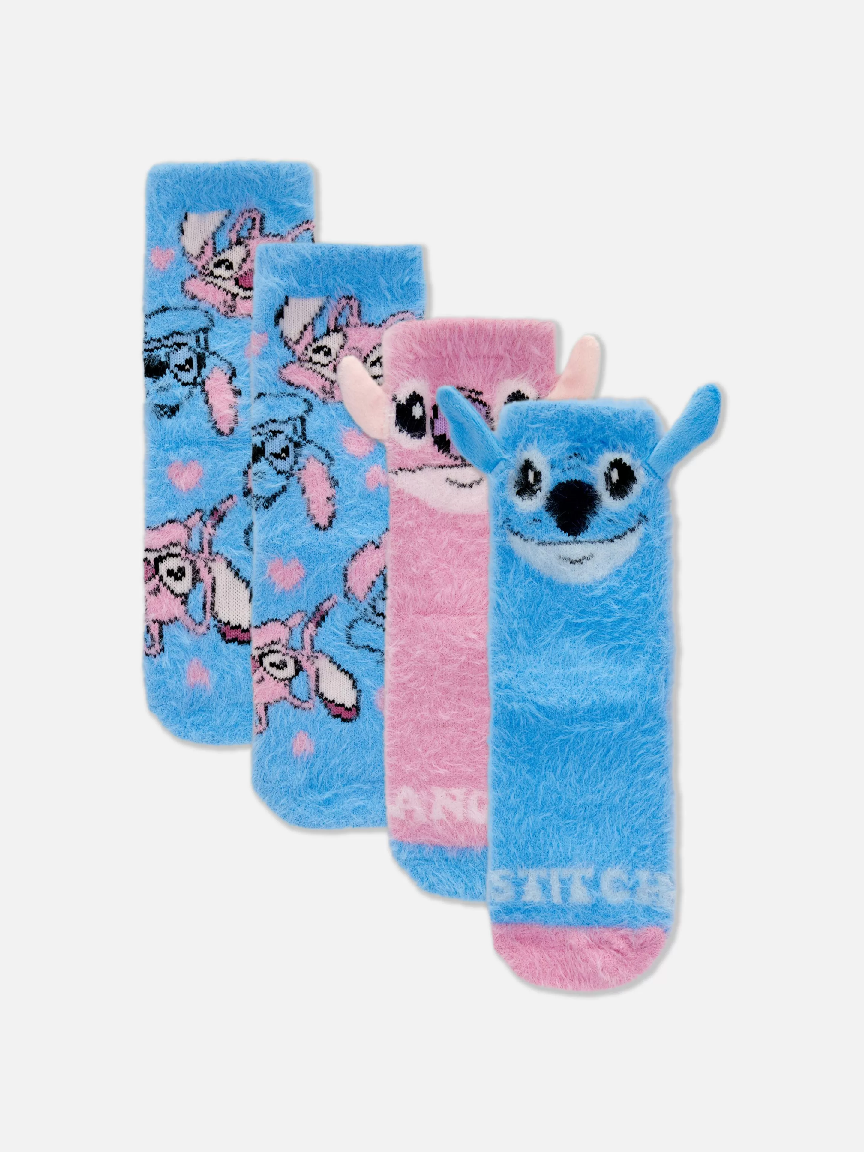 Primark Socken Und Strumpfhosen | Bequeme „Disney Stitch & Engel“ Socken, 2er-Pack Blau