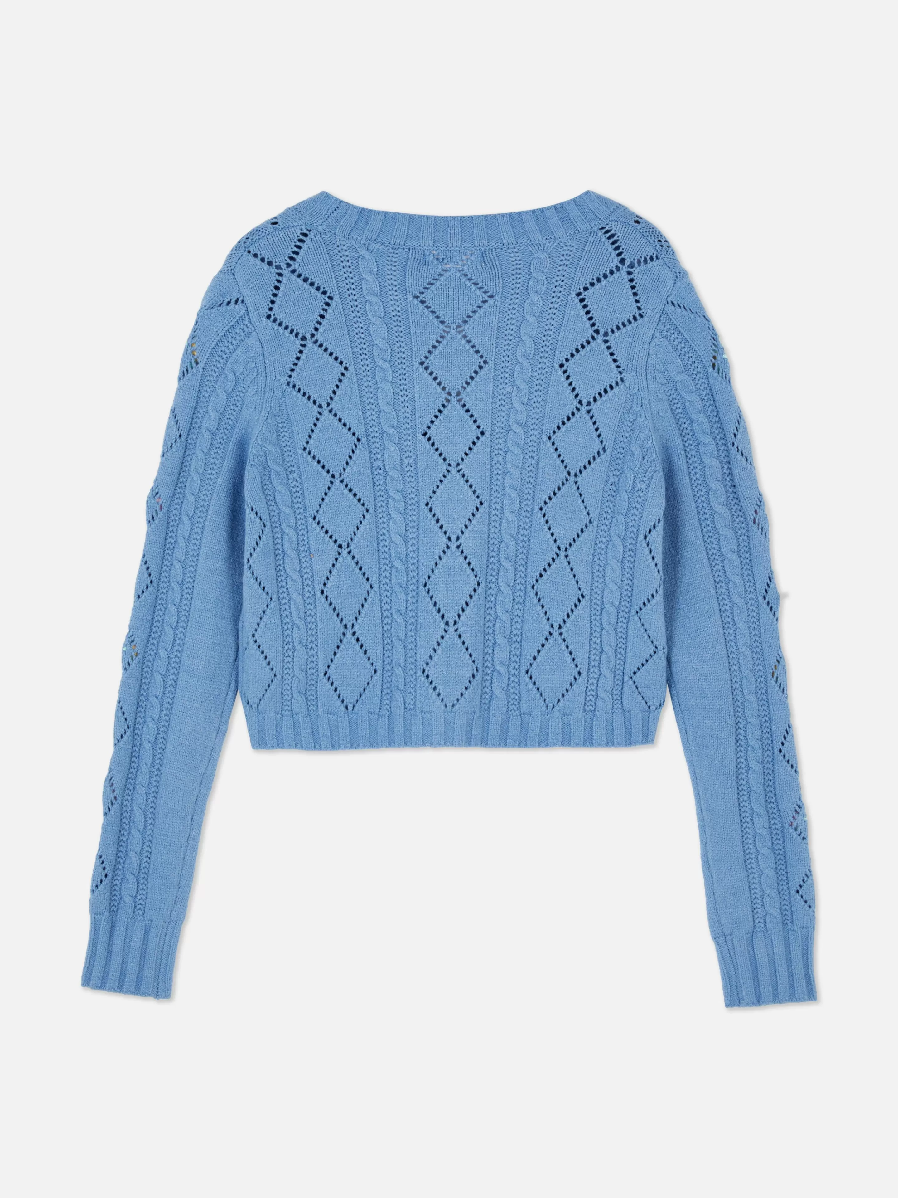 Primark Pullover Und Cardigans | Bestickter Cardigan Mit V-Ausschnitt Blau