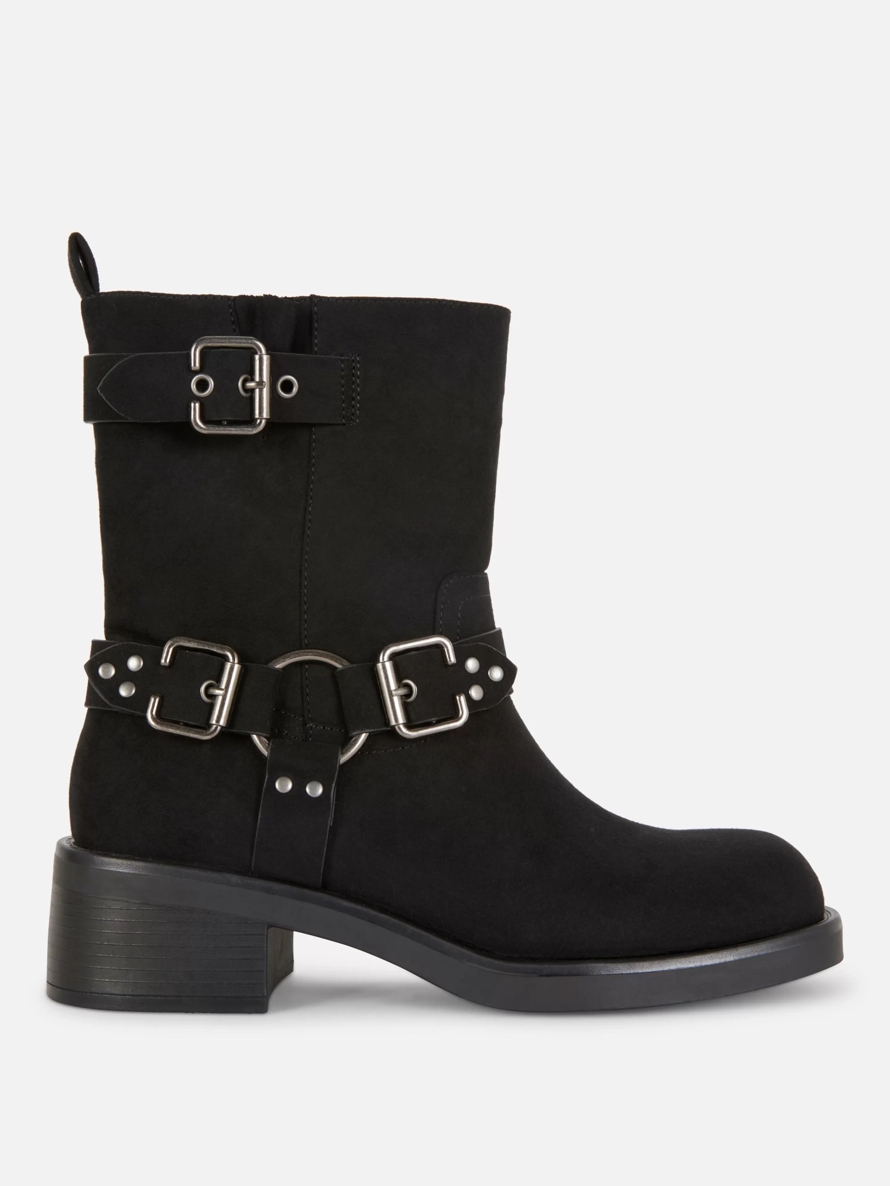 Primark Stiefel | Bikerstiefel In Wildleder-Optik Schwarz