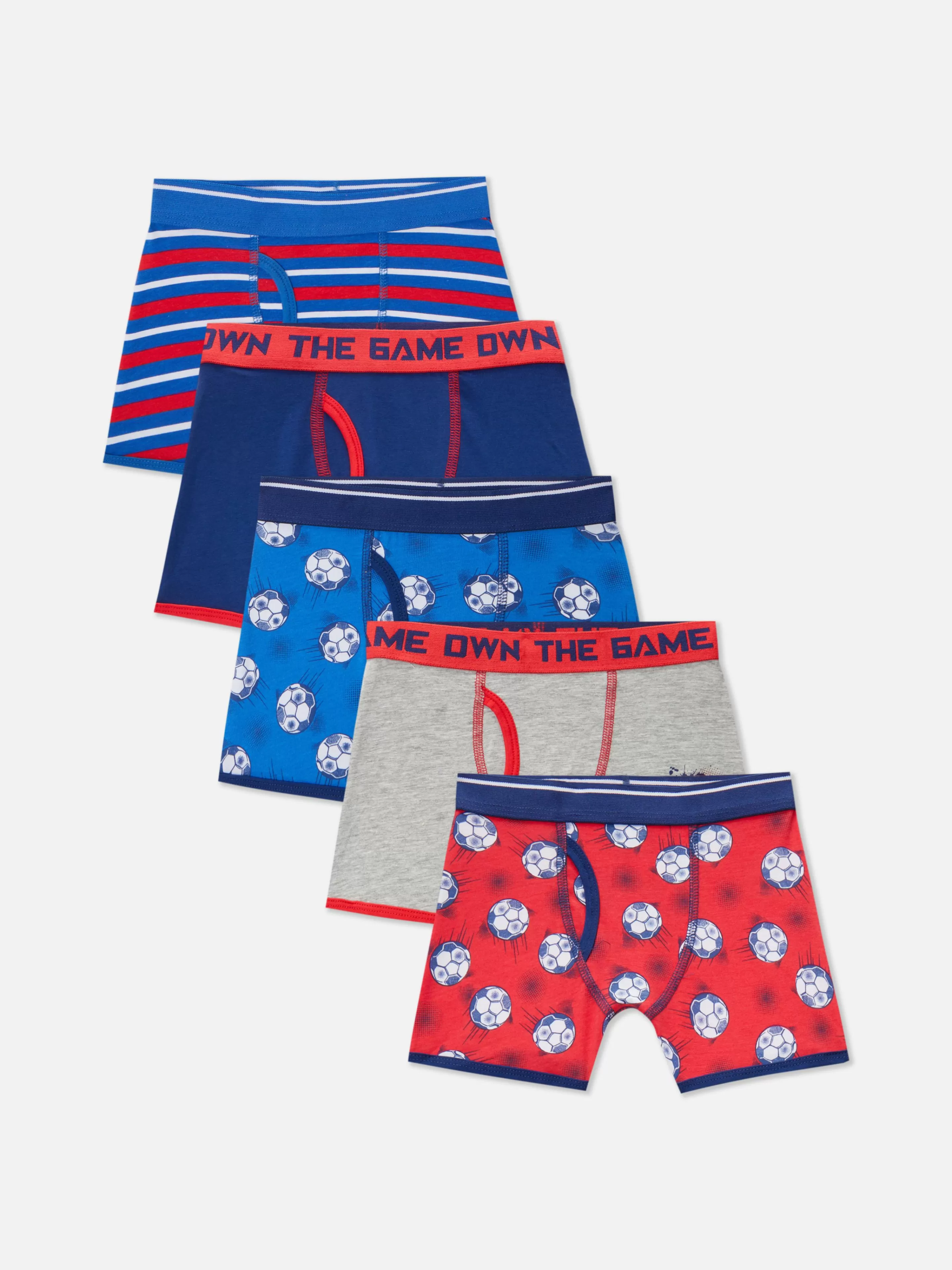 Primark Unterwäsche | Boxershorts Mit Fußball-Design, 5er-Pack Multi