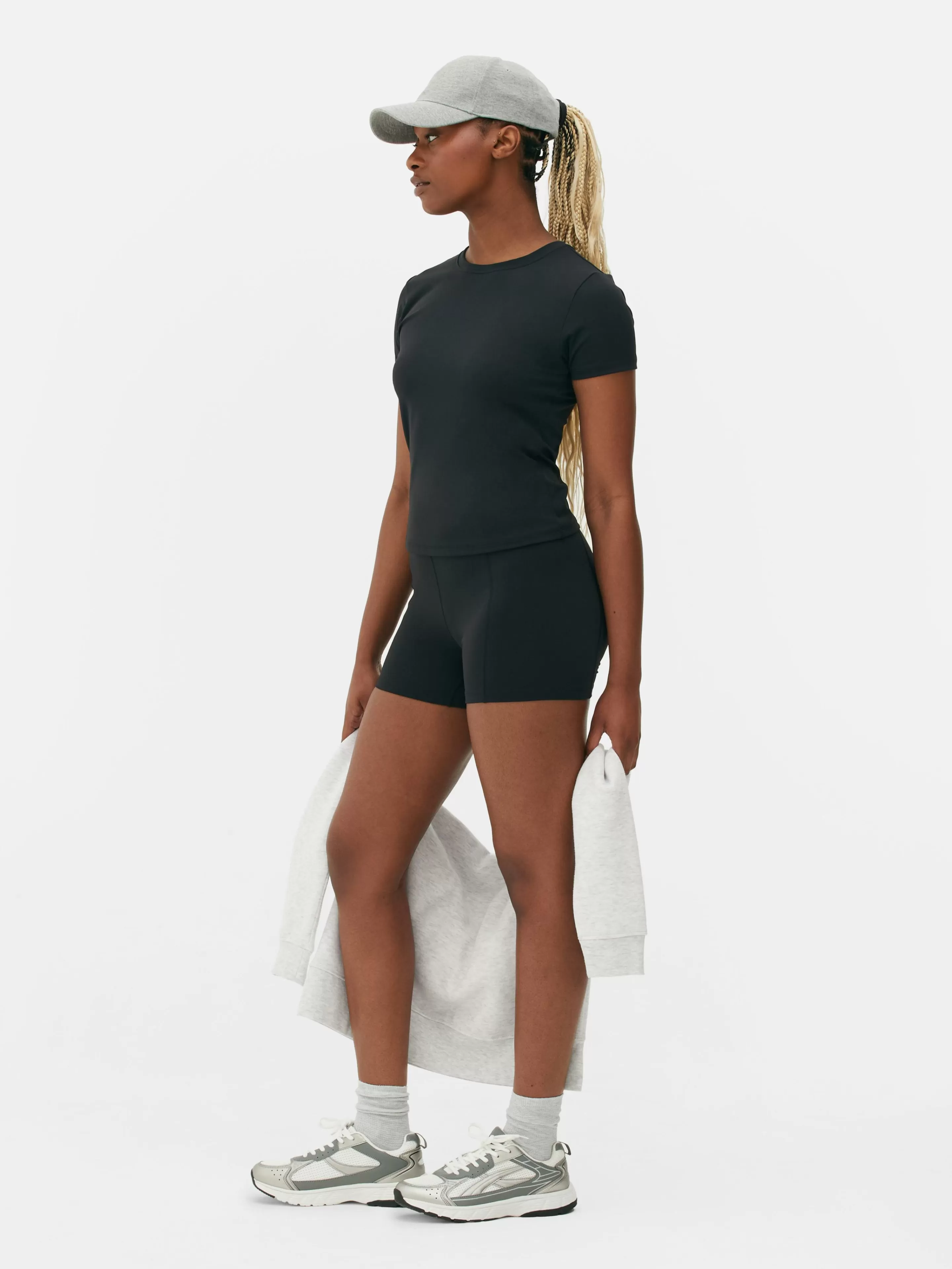 Primark Fitnesskleidung Und Activewear | Butterweiche Yogashorts Mit Hohem Bund Schwarz