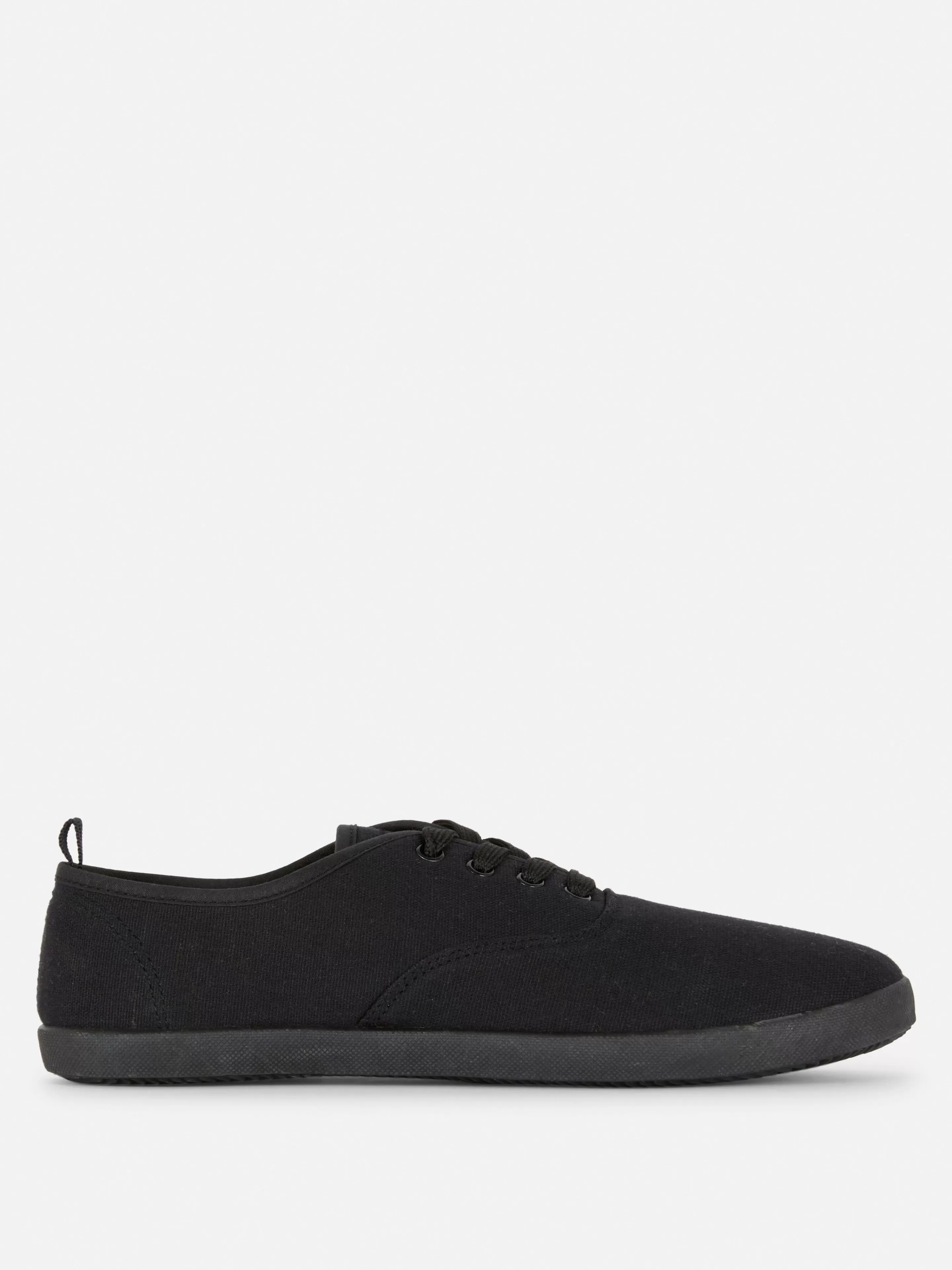 Primark Sneakers | Canvas-Plimsolls Zum Schnüren Schwarz