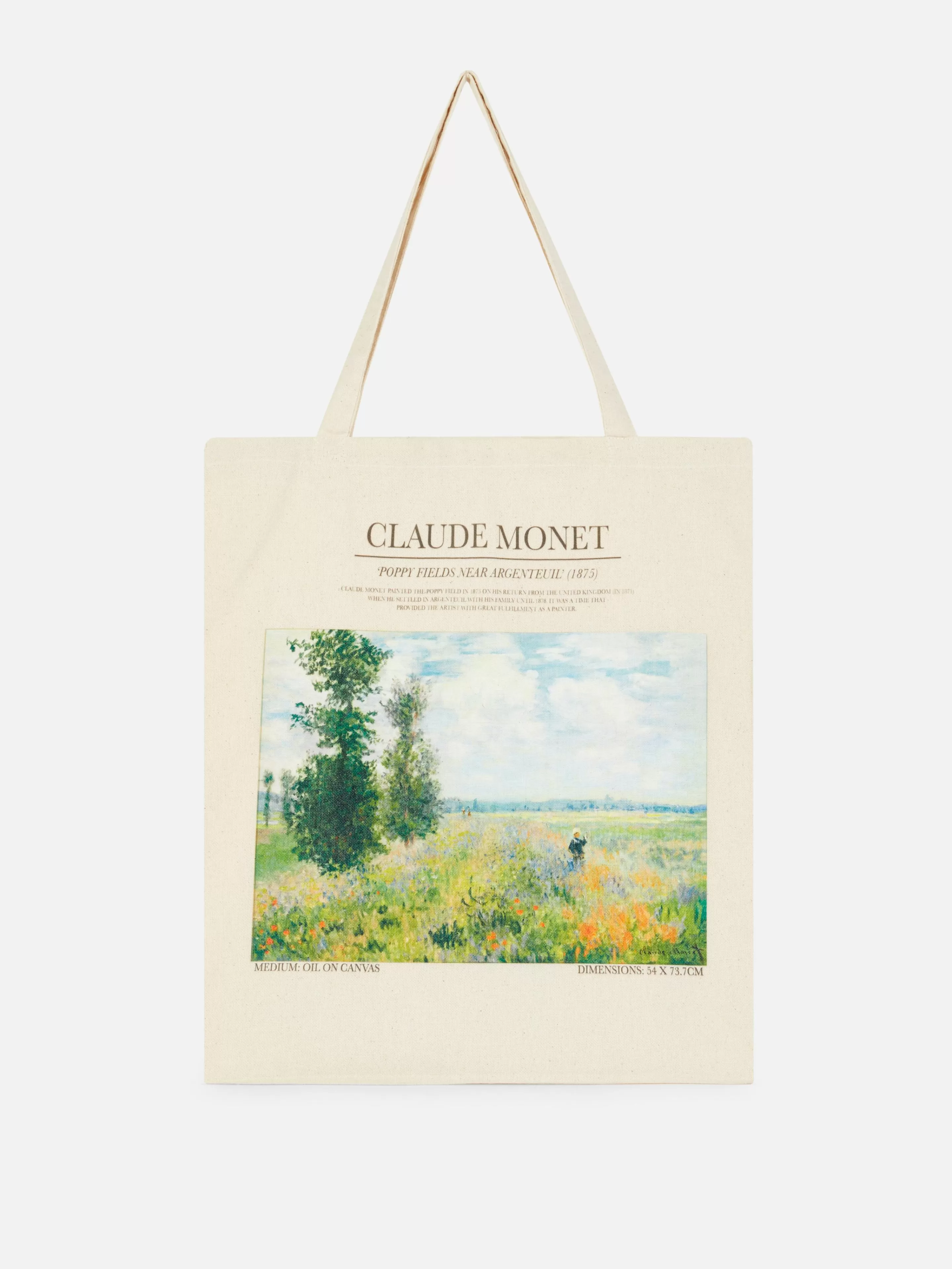 Primark Reiseaccessoires | „Claude Monet“ Canvas-Tasche Naturfarben