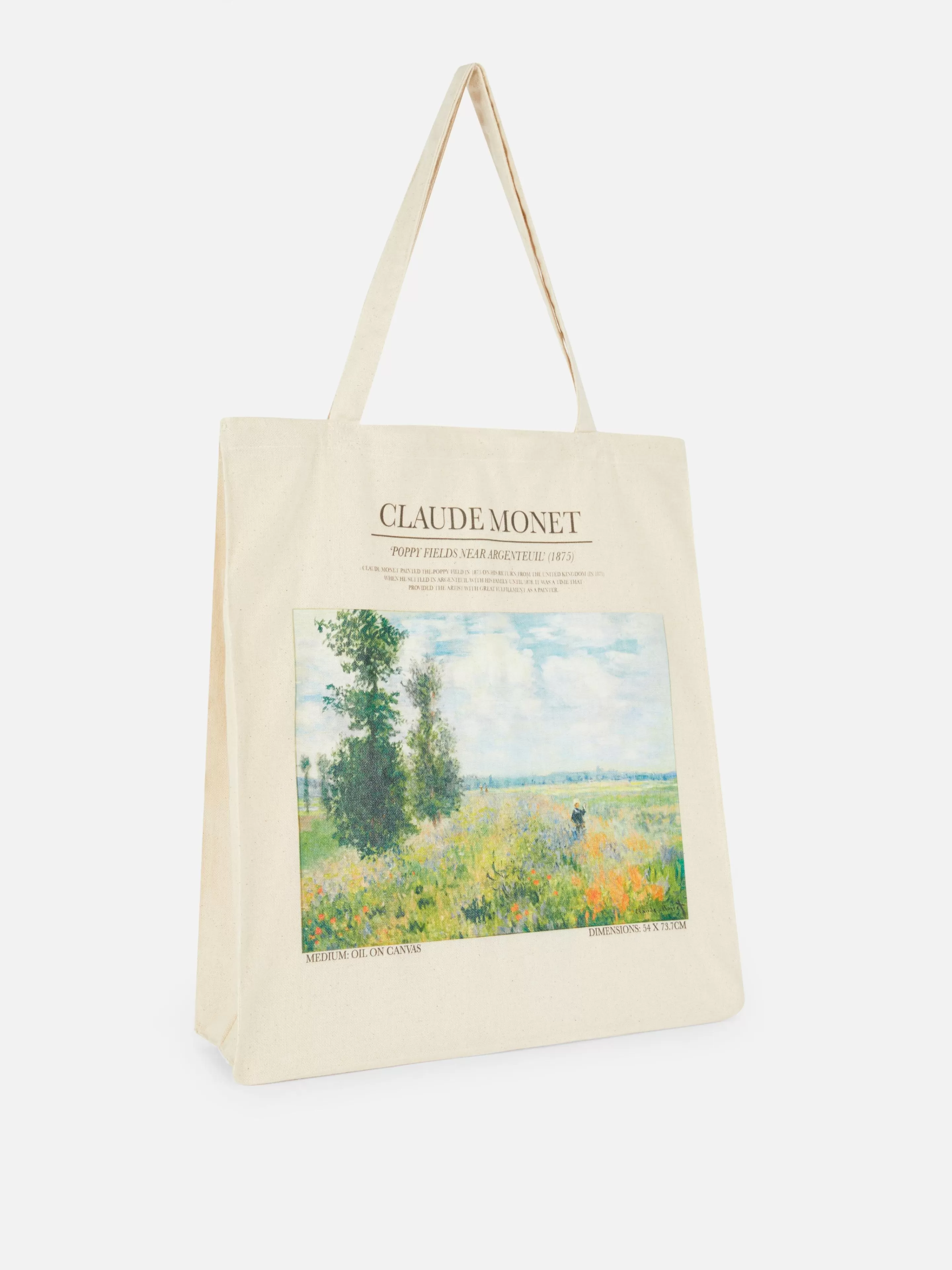 Primark Reiseaccessoires | „Claude Monet“ Canvas-Tasche Naturfarben