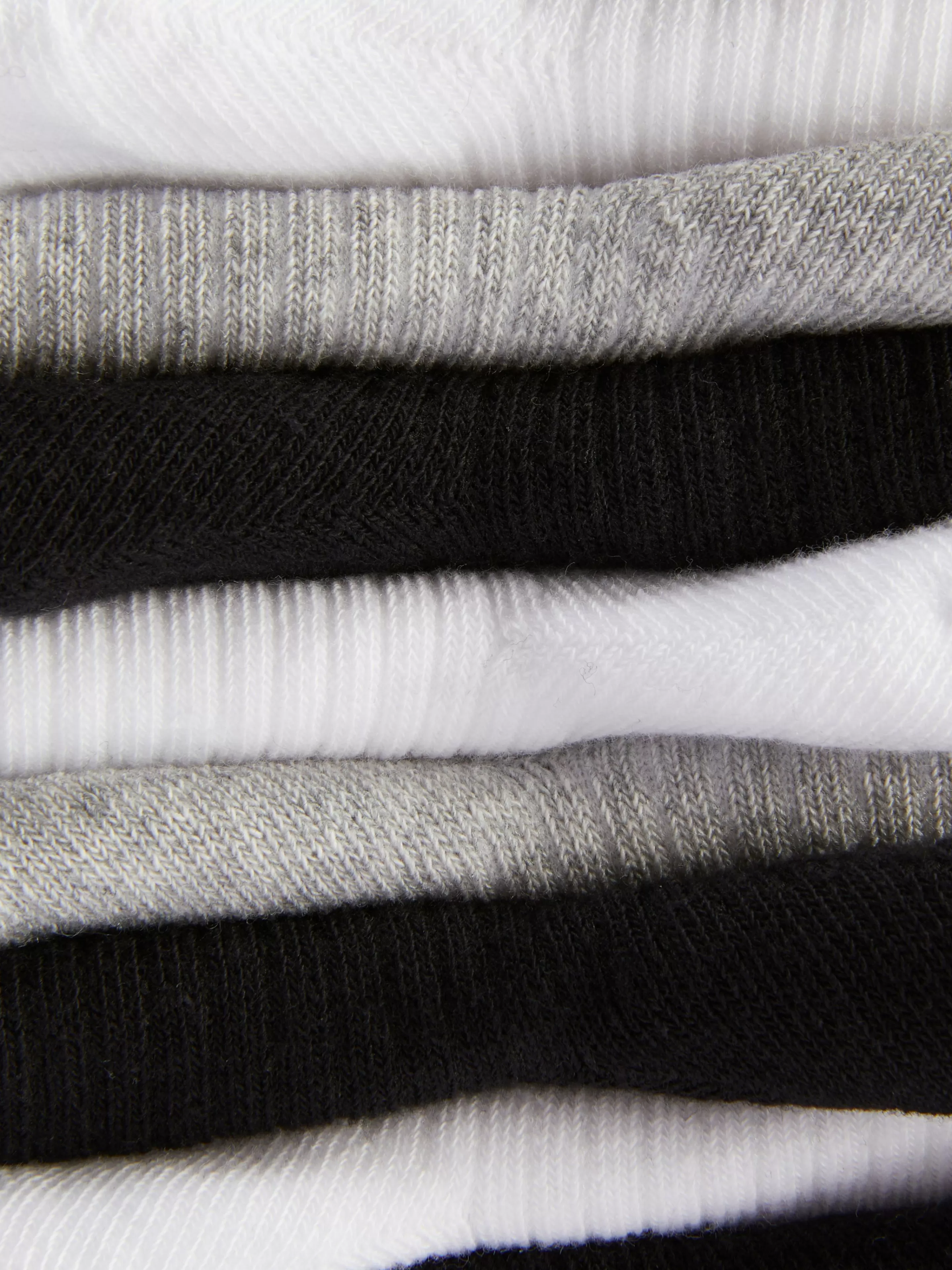 Primark Socken | Crew-Socken, 5er-Pack Schwarz/Weiß