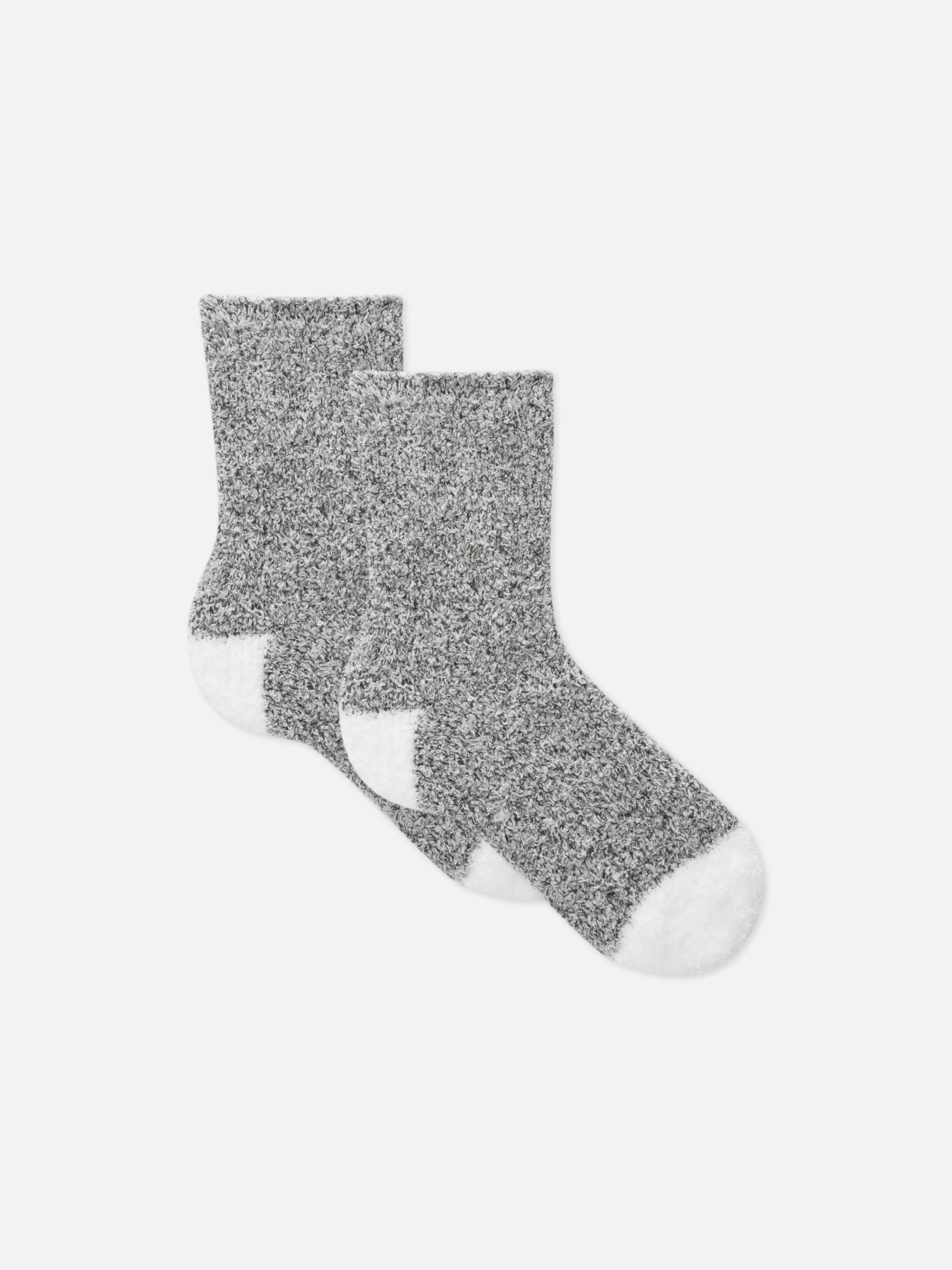 Primark Socken | Crew-Socken Aus Bouclé, 2er-Pack Grau