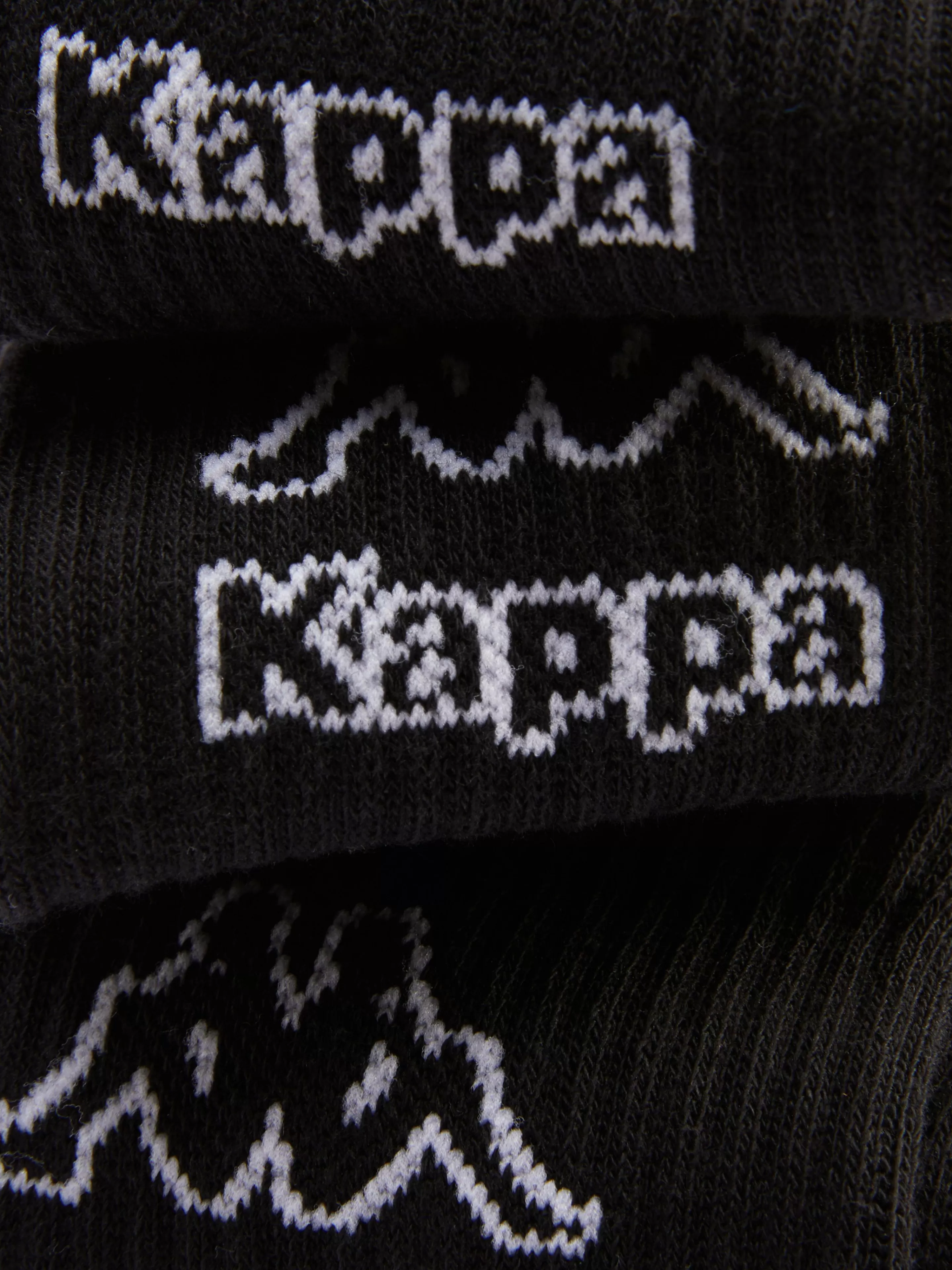 Primark Socken | Sportbekleidung | Crew-Socken Mit „Kappa X “ Logo, 3er-Pack Schwarz