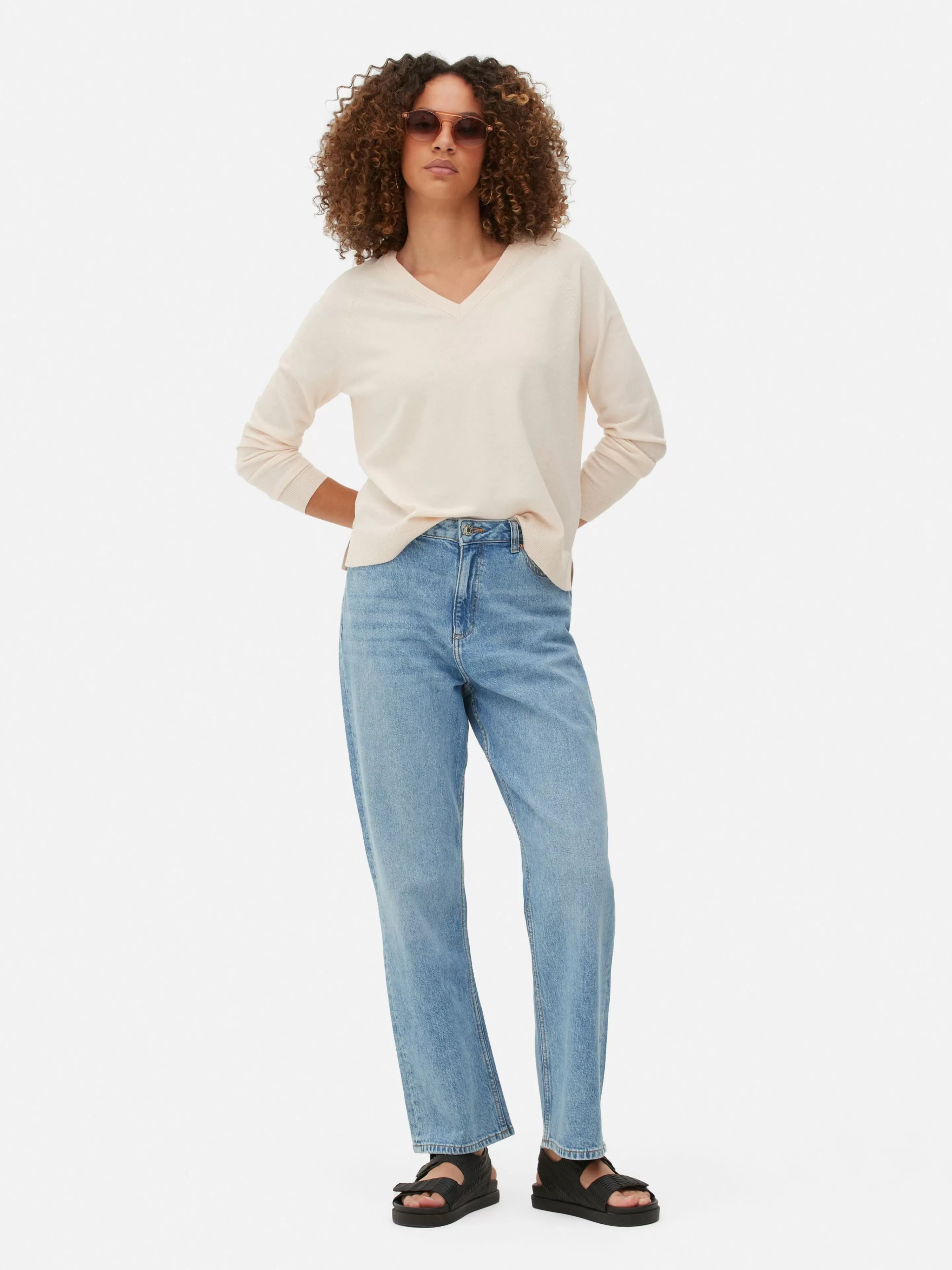 Primark Denim | Jeans | Denim Jeans Mit Geradem Bein Mittelblau