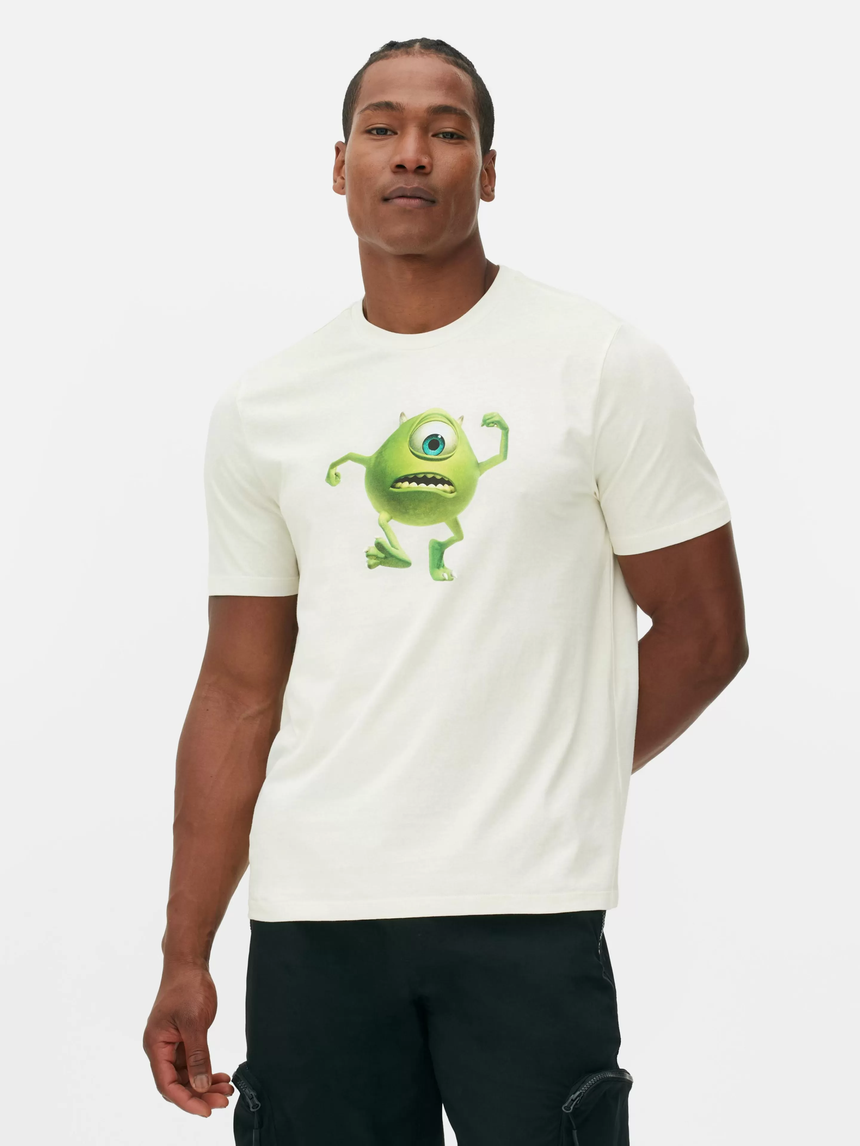 Primark Tops Und T-Shirts | Grafik-T-Shirts Und -Sweatshirts | „Die Monster AG Mike“ T-Shirt Ecrufarben