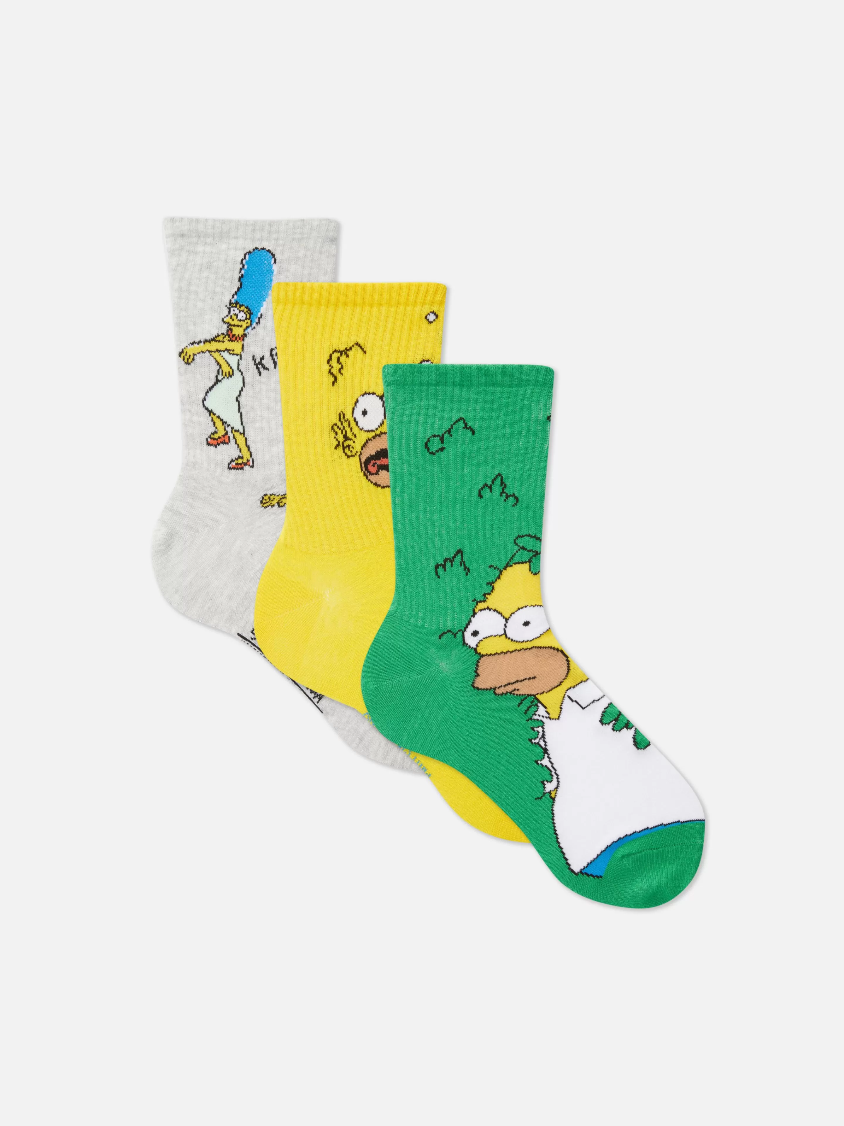 Primark Socken | „Die Simpsons“ Crew-Socken, 3er-Pack Multi