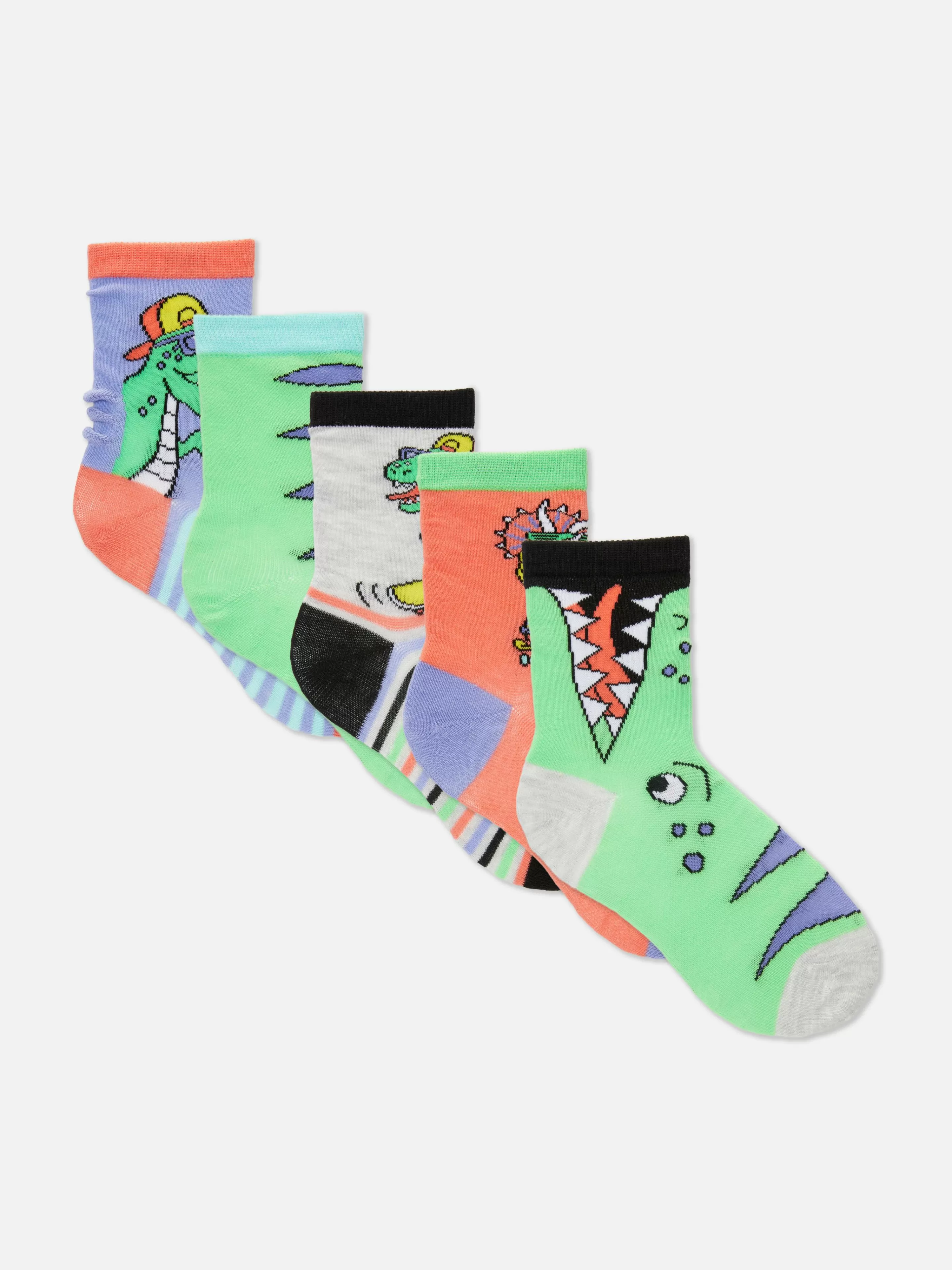 Primark Socken | Dinosaurier-Söckchen, 5er-Pack Multi