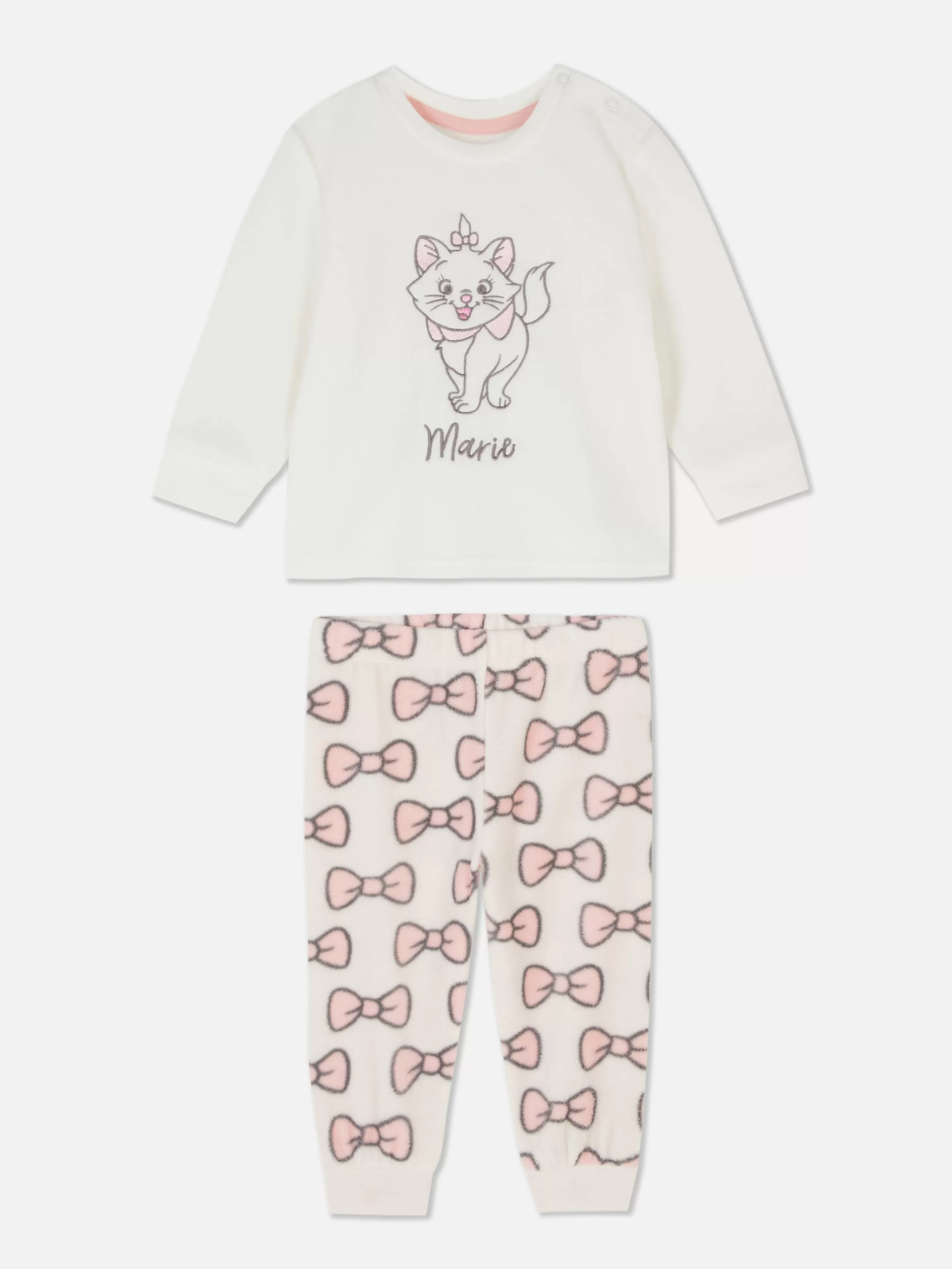 Primark Schlafanzüge Und Nachtwäsche | „Disney Aristocats Marie“ Schlafanzug Aus Fleece Ecrufarben