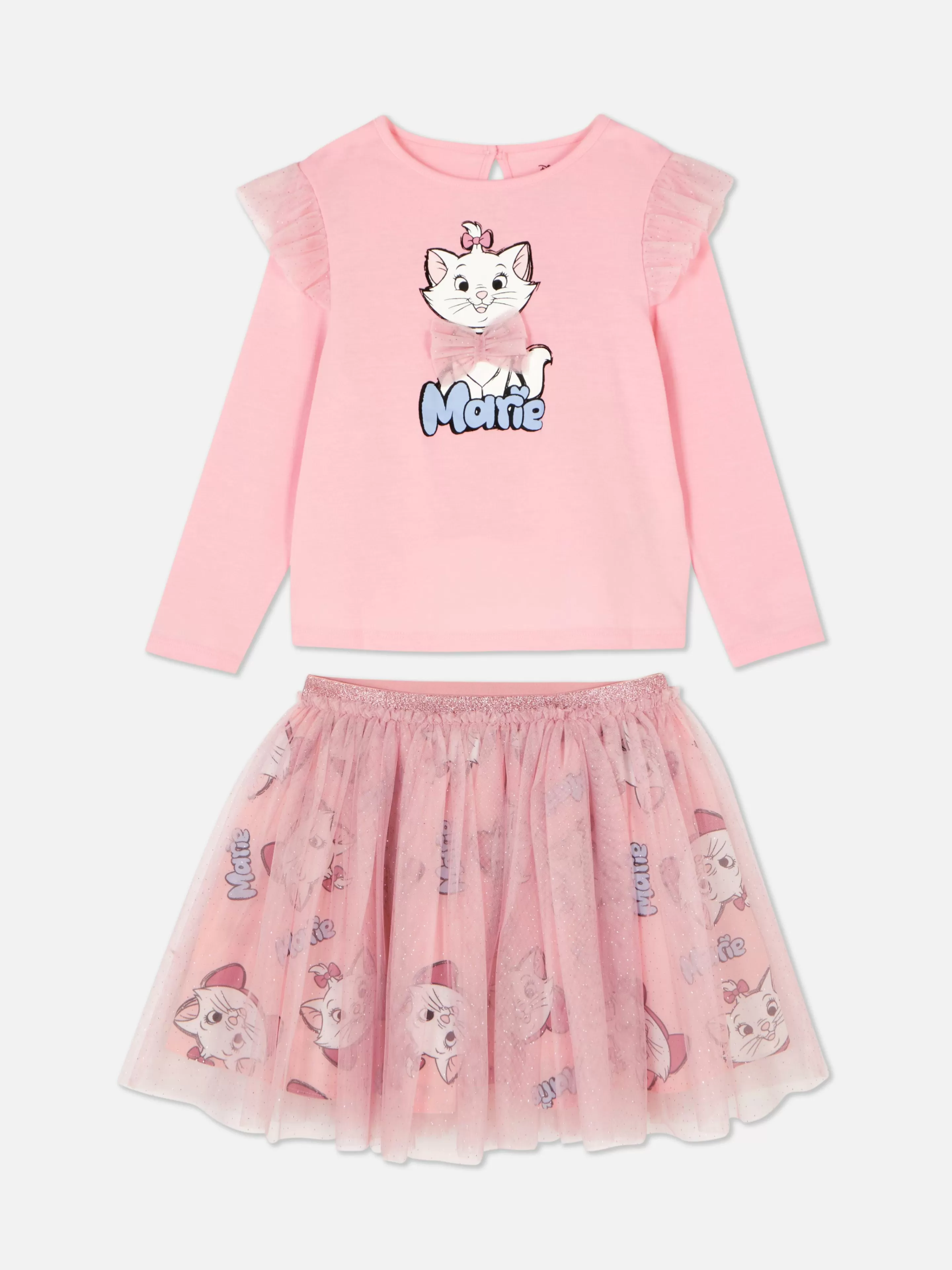 Primark Sets Und Outfits | „Disney Aristocats Marie“ Sweatshirt- Und Tutu-Set Rosa