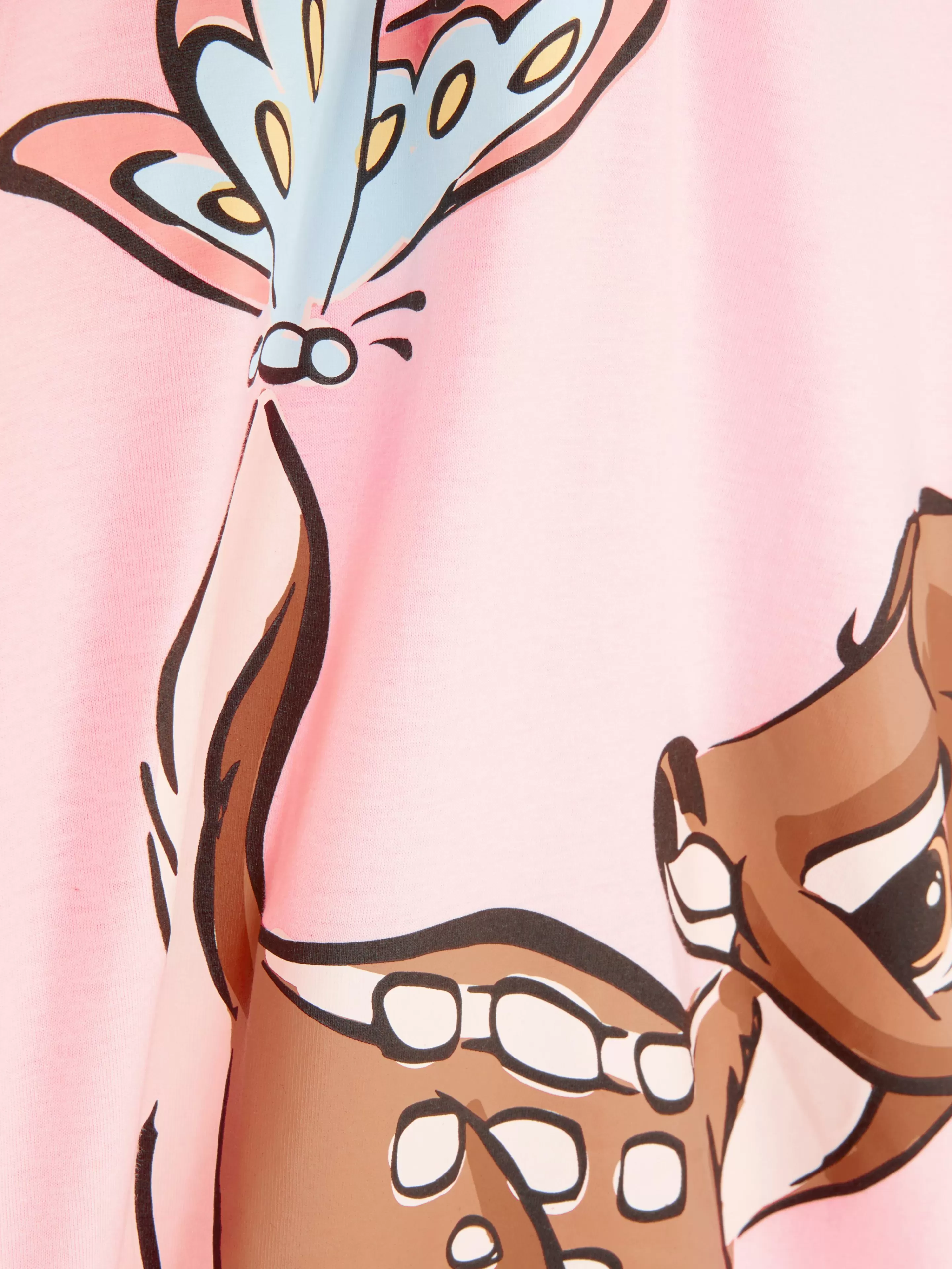 Primark Schlafshirts Und Nachthemden | „Disney Bambi“ Schlaf-T-Shirt Hellrosa