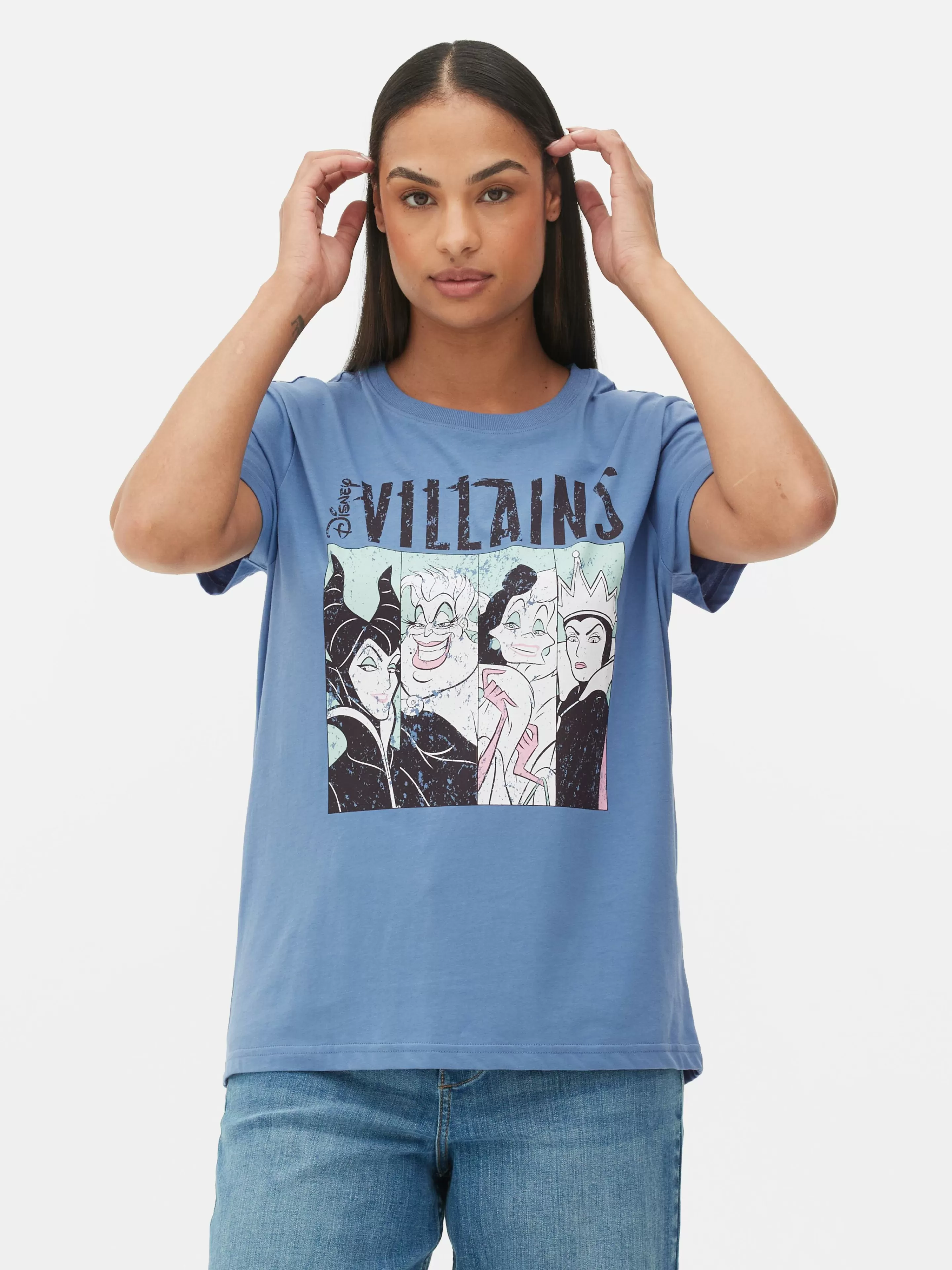 Primark Tops Und T-Shirts | „Disney Bösewichte“ T-Shirt Mit Grafik Dunkelblau