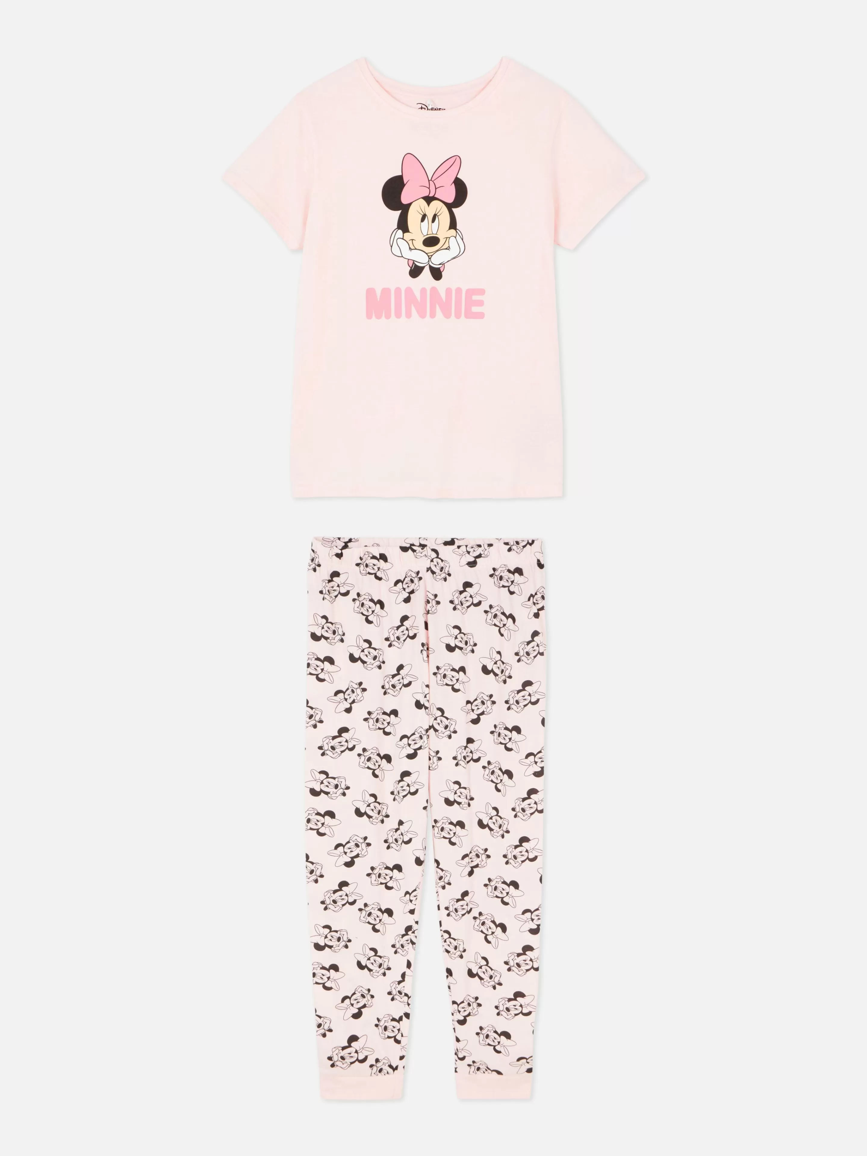 Primark Schlafanzüge | „Disney Charaktere“ T-Shirt-Schlafanzug Rosa