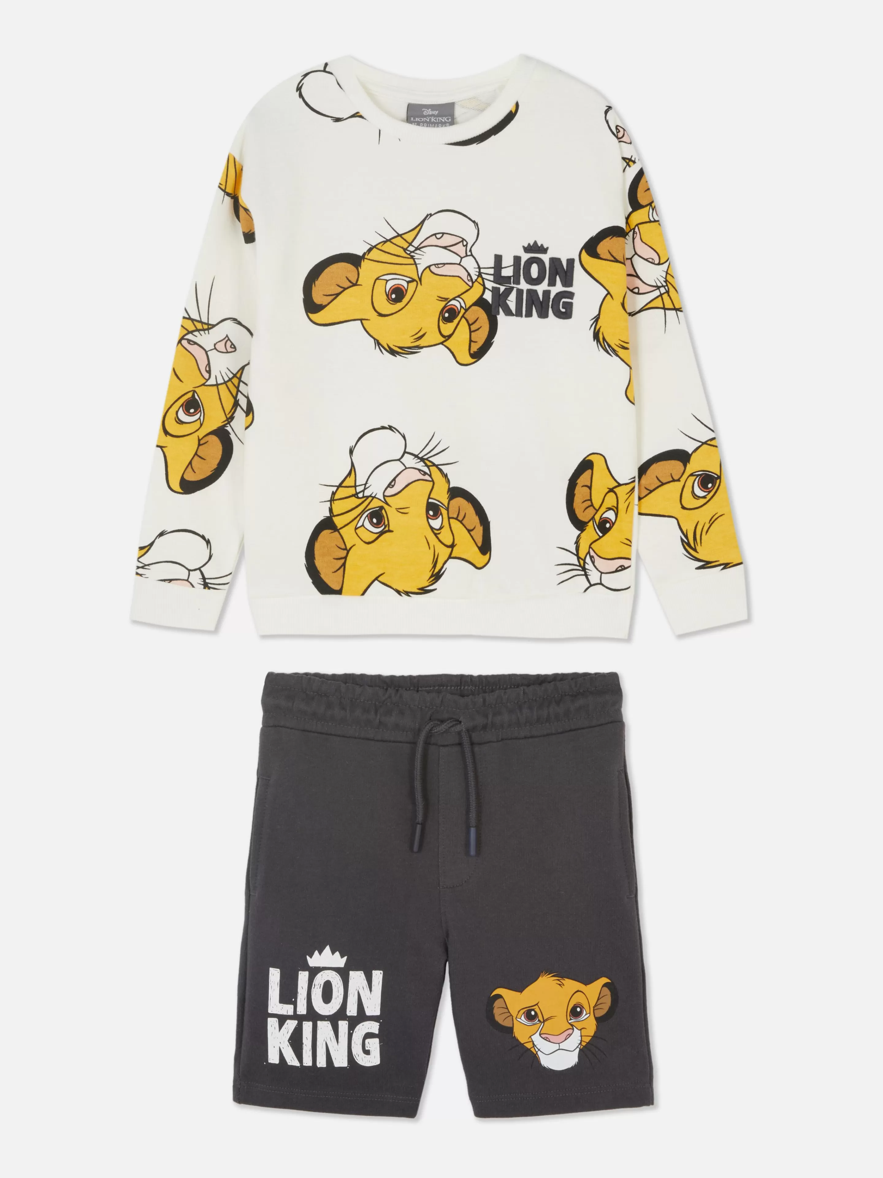 Primark Sets Und Outfits | „Disney Der König Der Löwen“ Sweatshirt Und Shorts Ecrufarben