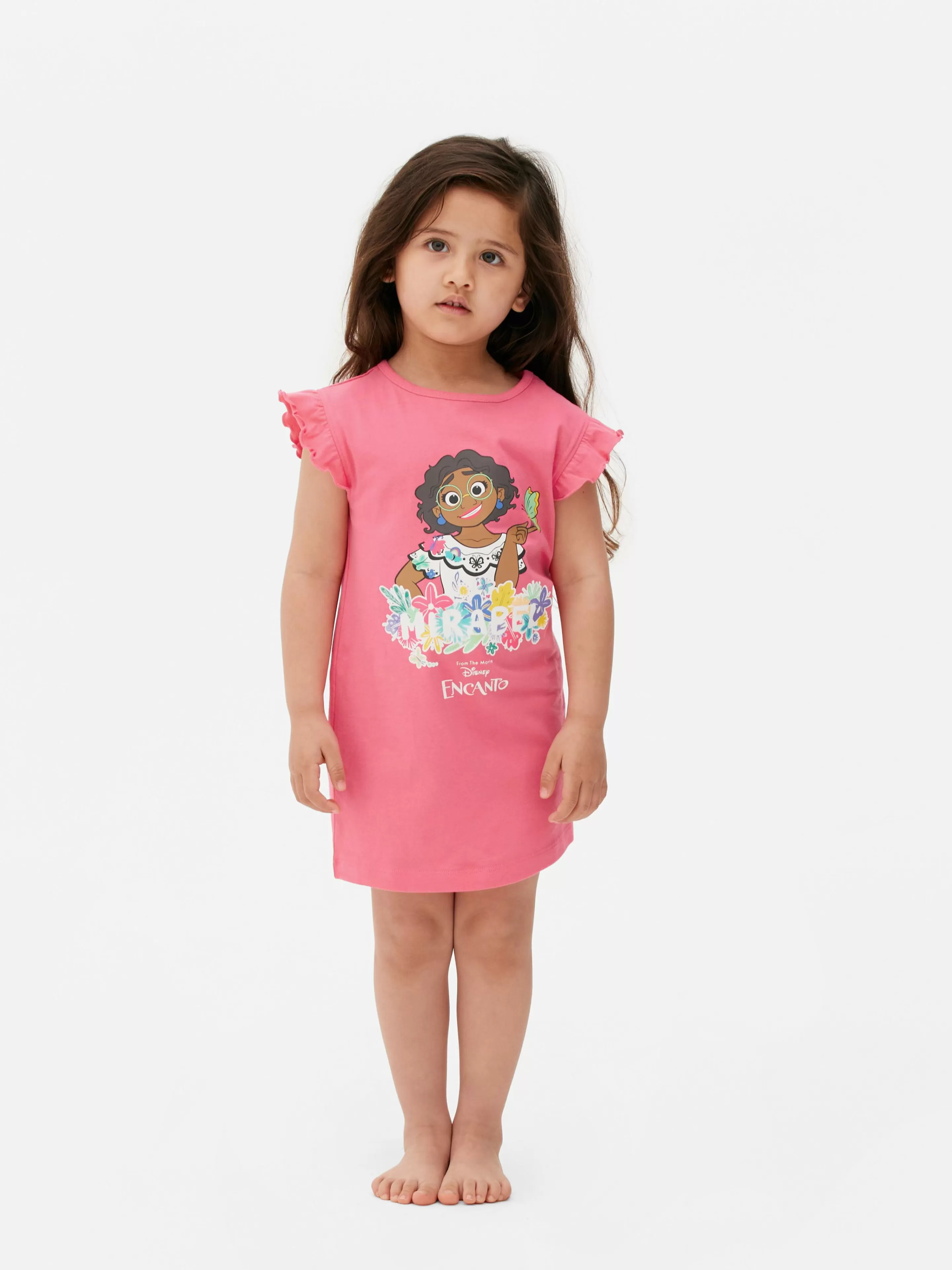 Primark Schlafanzüge Und Nachtwäsche | „Disney Encanto“ Schlaf-T-Shirt Mit Rüschen Rosa