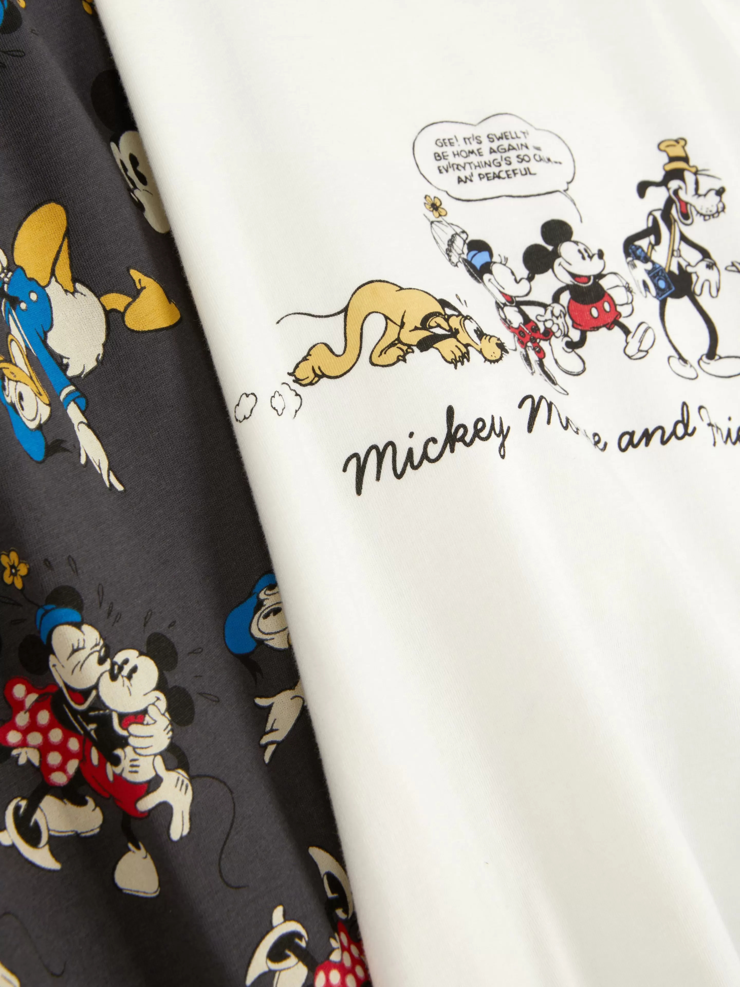 Primark Schlafanzüge | „Disney“ Jersey-Schlafanzug Mit Print Elfenbeinfarben