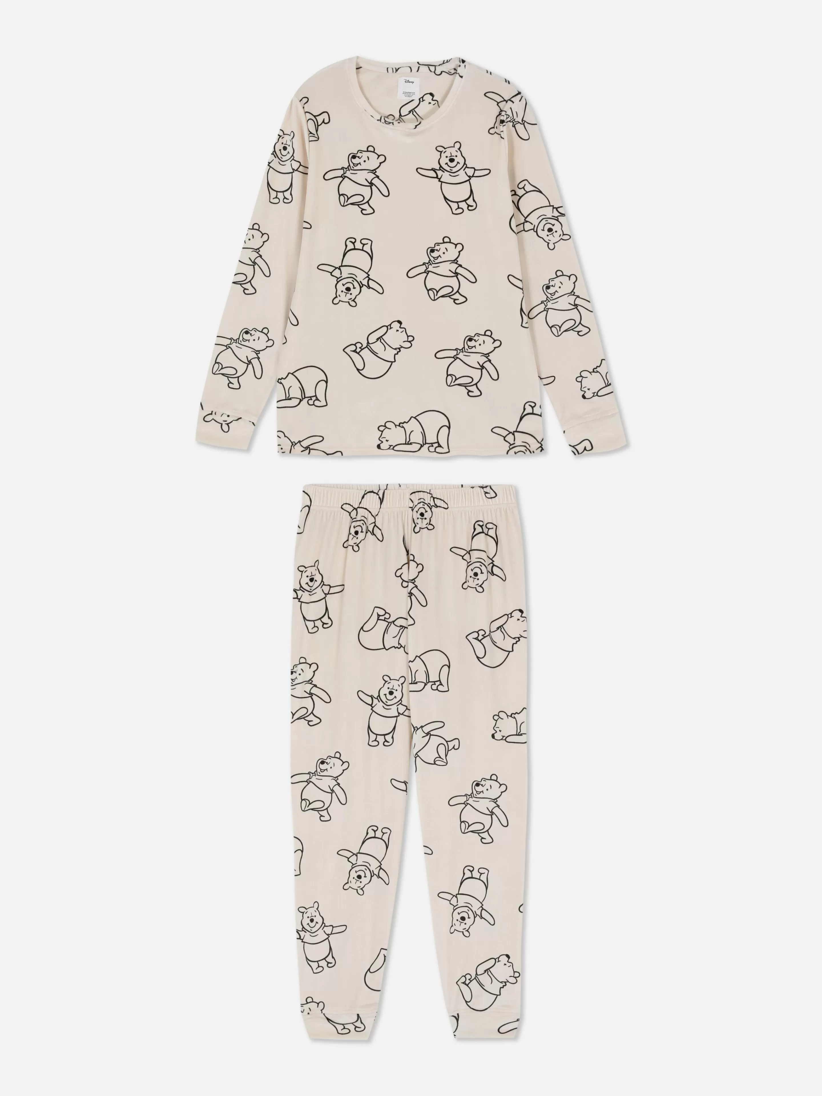 Primark Schlafanzüge | „Disney“ Langärmeliger Schlafanzug Aus Fleece Hellbeige