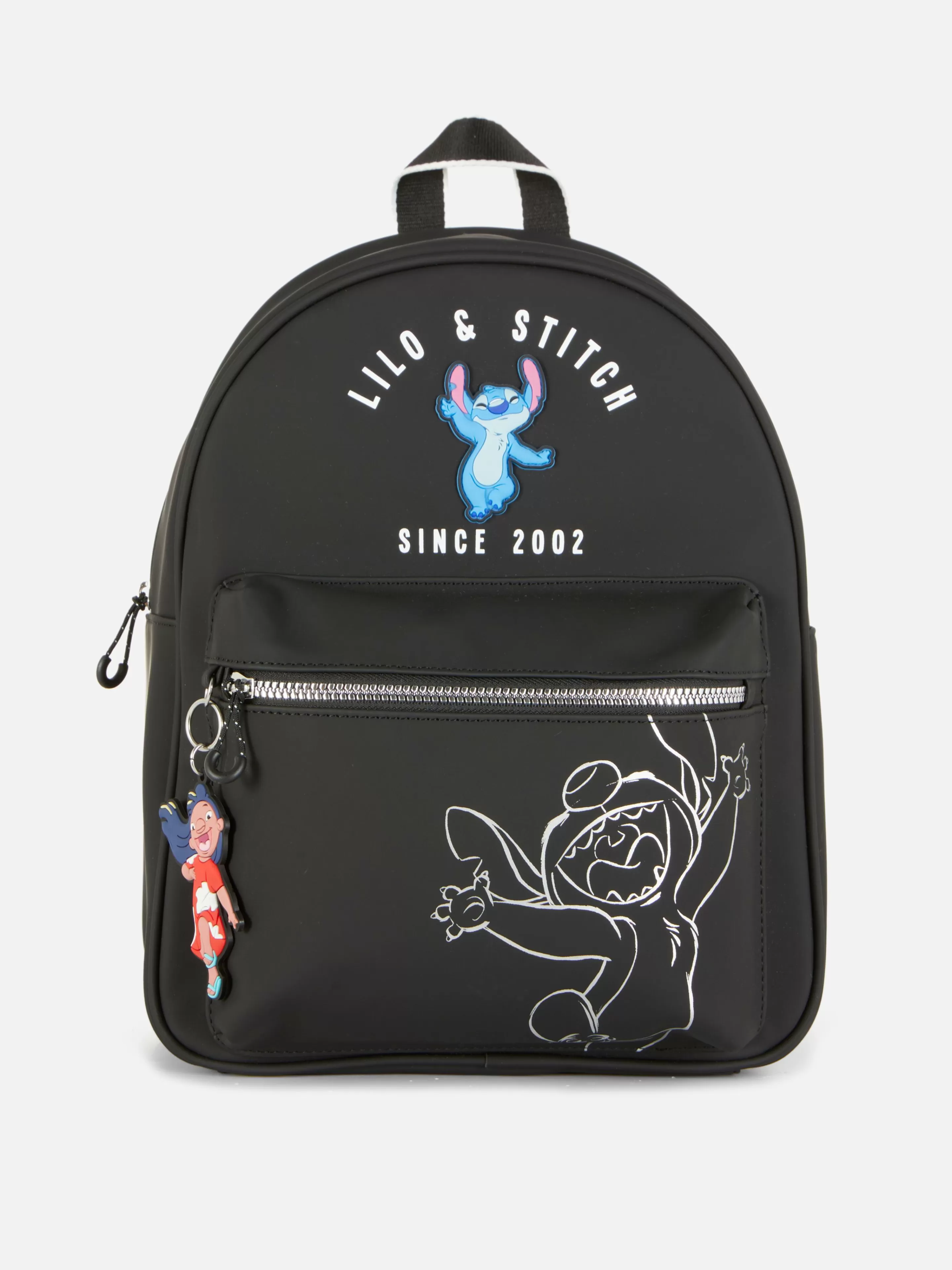 Primark Taschen Und Portemonnaies | „Disney Lilo & Stitch“ Rucksack Mit Vordertasche Schwarz