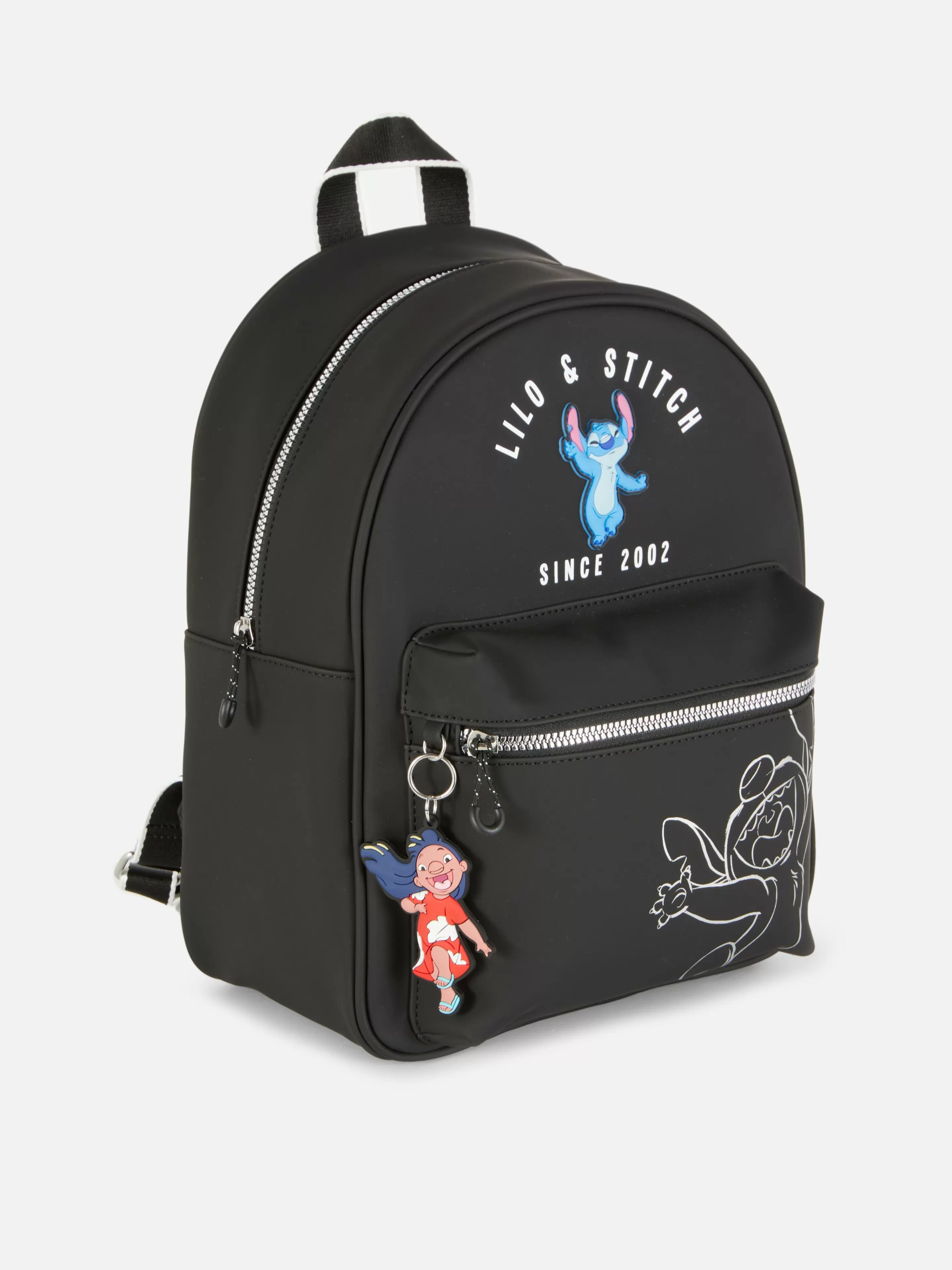 Primark Taschen Und Portemonnaies | „Disney Lilo & Stitch“ Rucksack Mit Vordertasche Schwarz