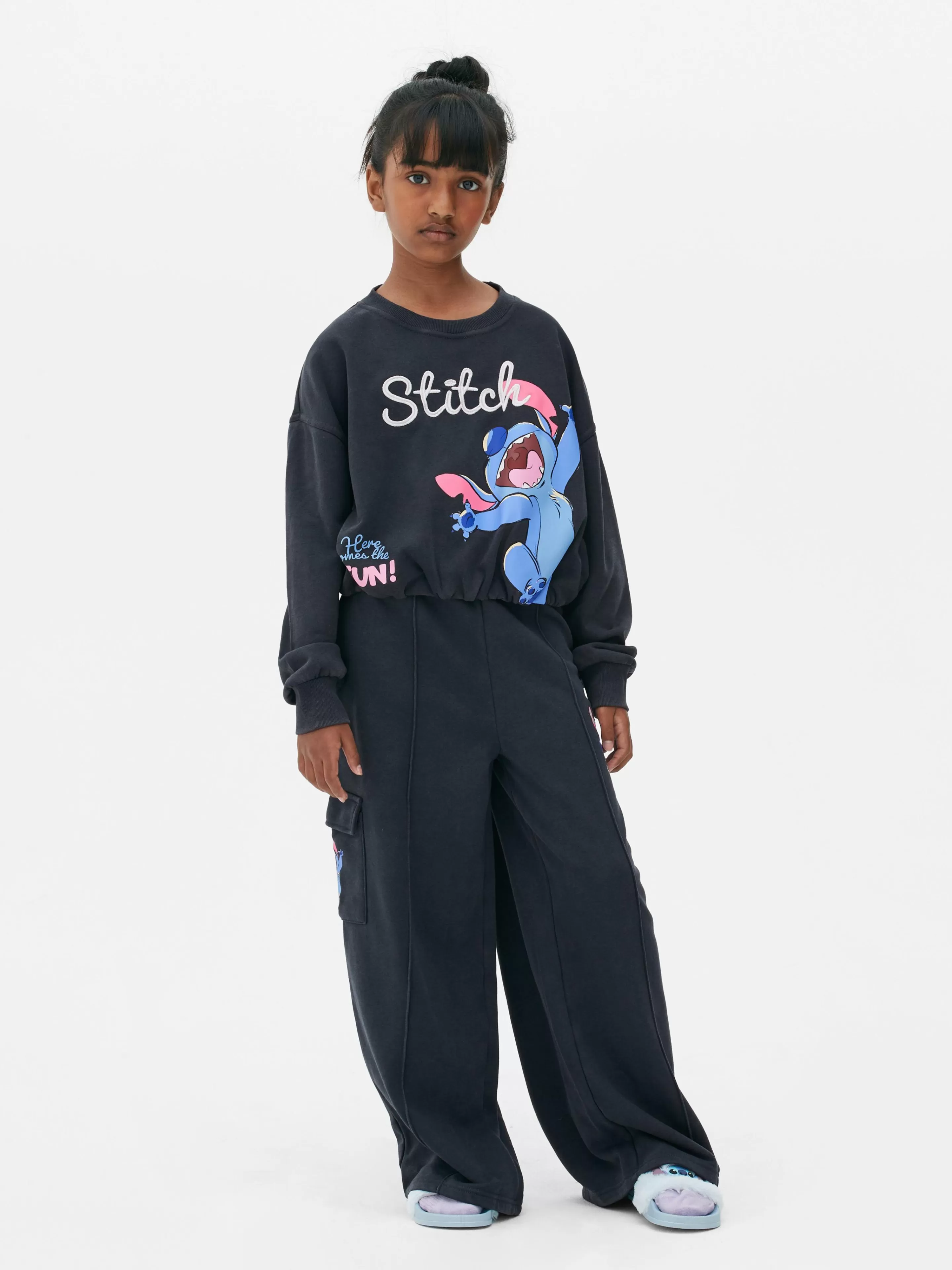 Primark Hoodies Und Sweatshirts | „Disney Lilo & Stitch“ Sweatshirt Mit Grafik Anthrazitfarben