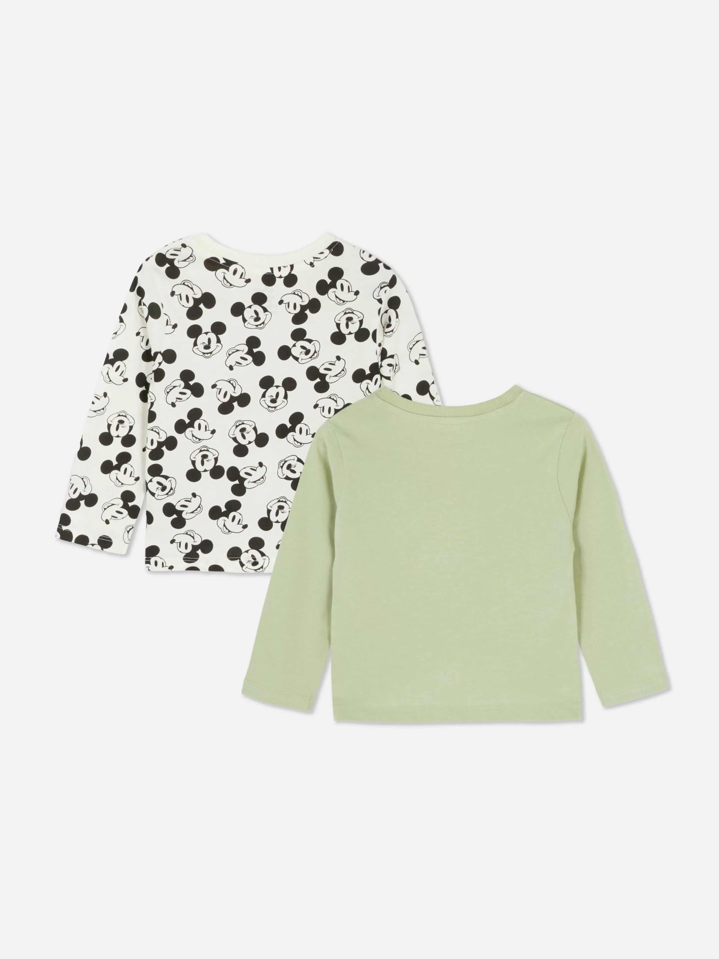 Primark Tops Und T-Shirts | „Disney Micky Maus“ Langarmshirt, 2er-Pack Grün