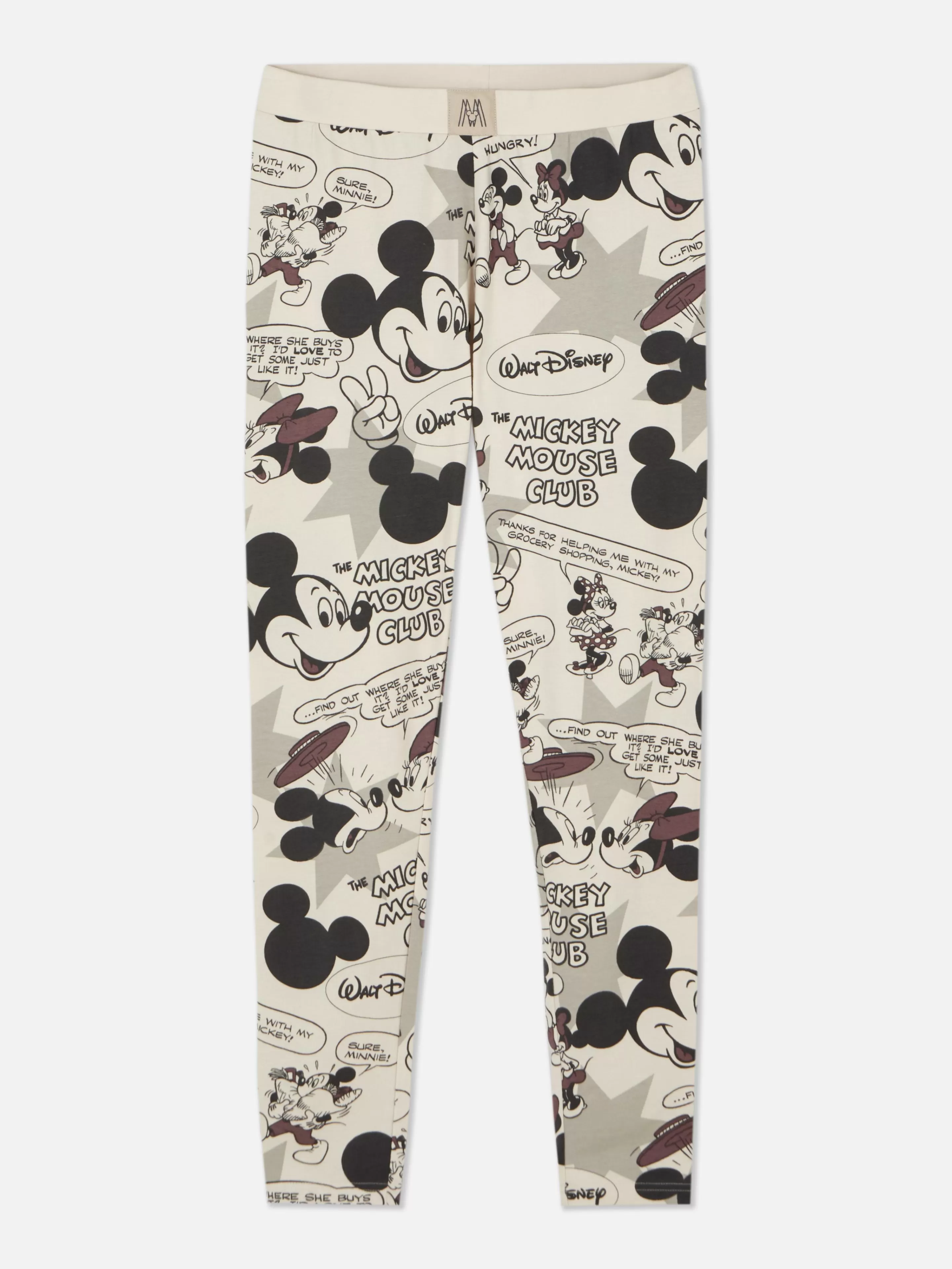 Primark Schlafanzughosen | „Disney Micky Maus“ Retro-Schlafanzug-Leggings Taupefarben