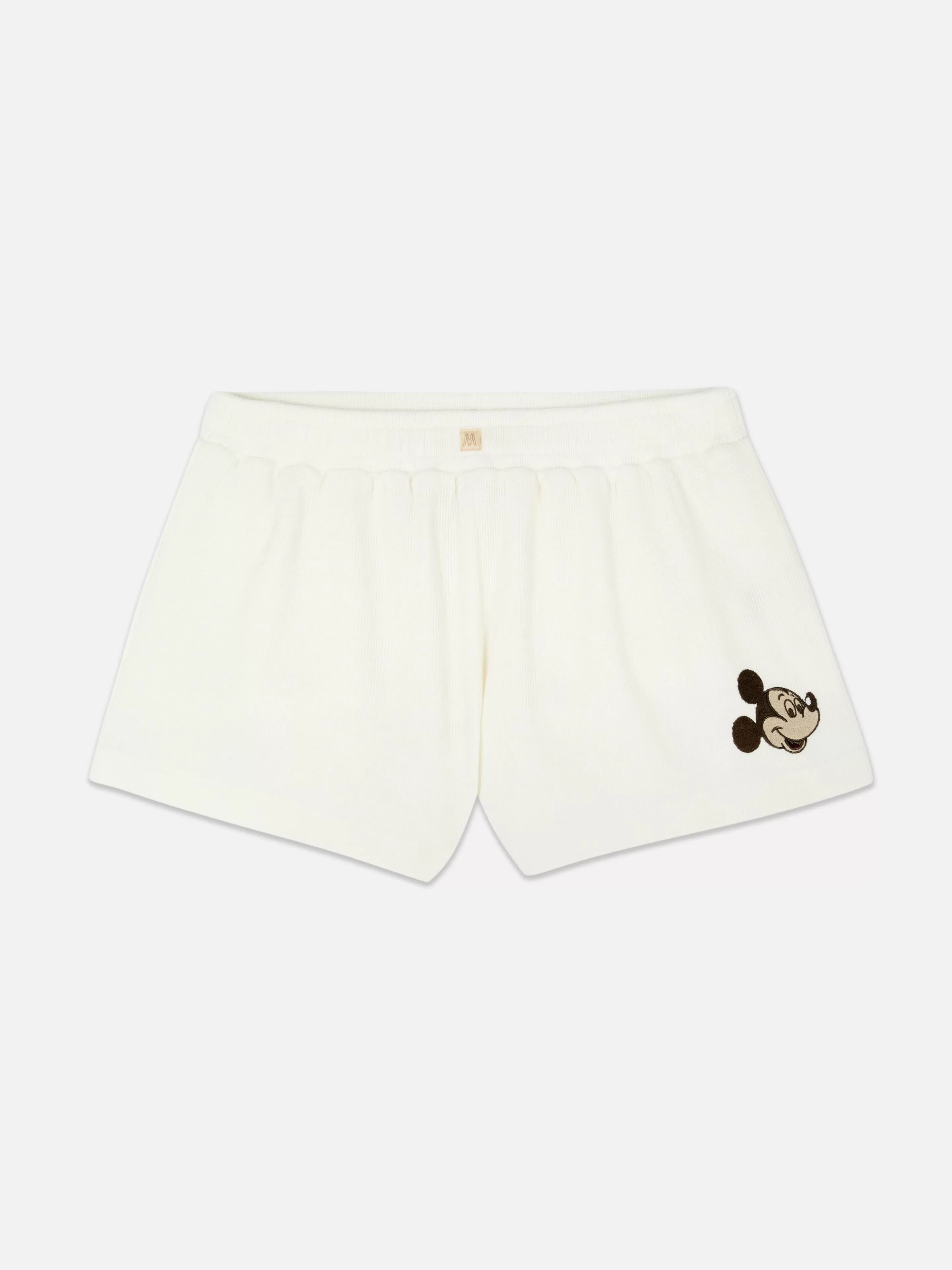 Primark Schlafanzughosen | „Disney Micky Maus“ Schlafshorts Mit Waffelstruktur Elfenbeinfarben