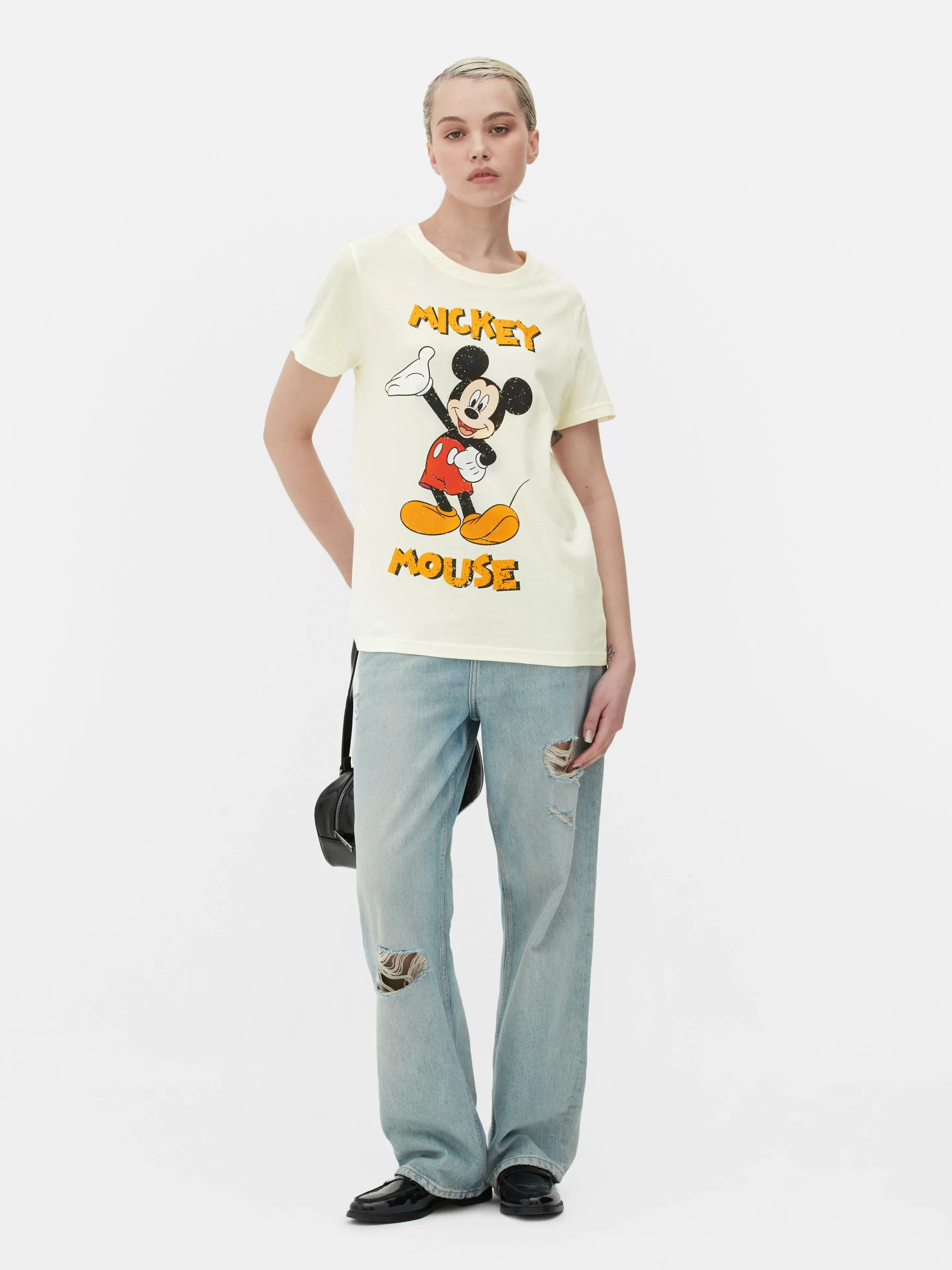 Primark Tops Und T-Shirts | „Disney Micky Maus“ T-Shirt Beige