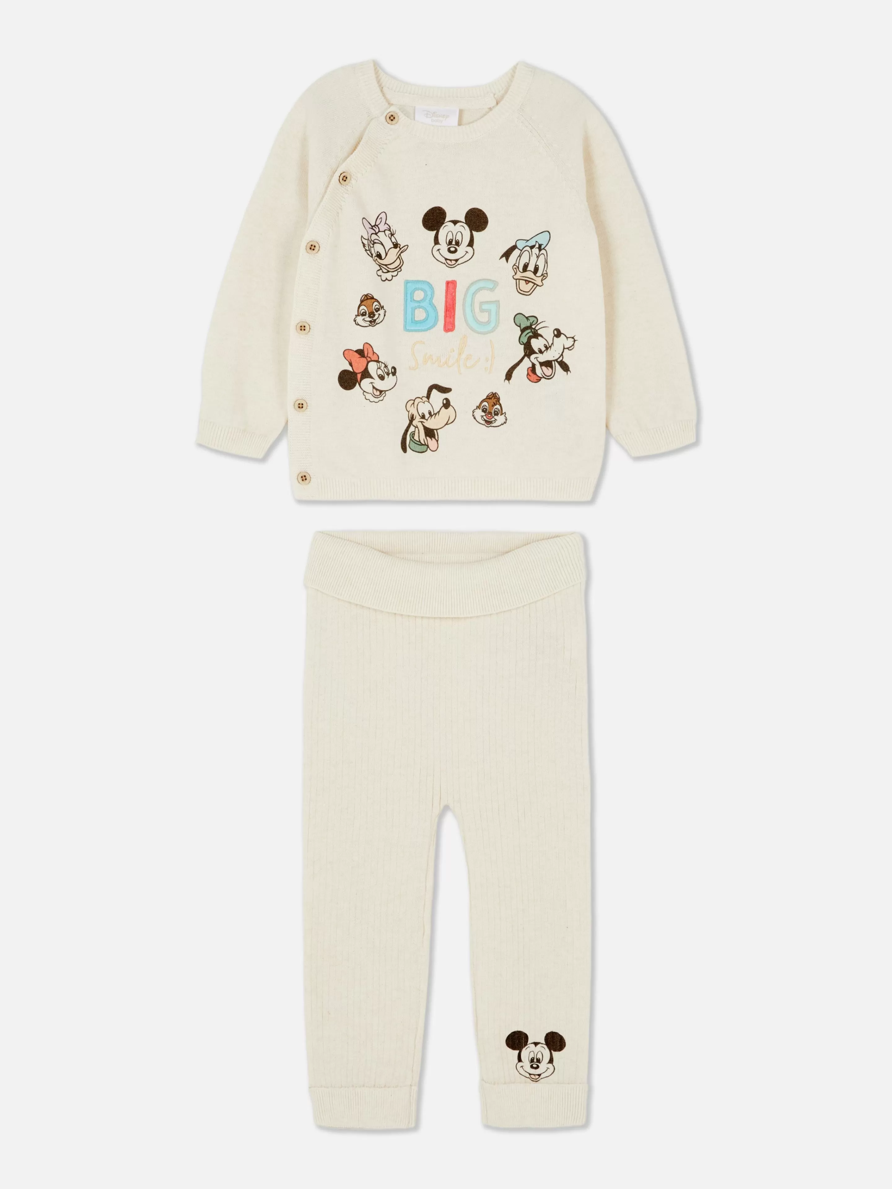 Primark Sets Und Outfits | „Disney Micky Maus Und Freunde“ Lounge-Set Weiß