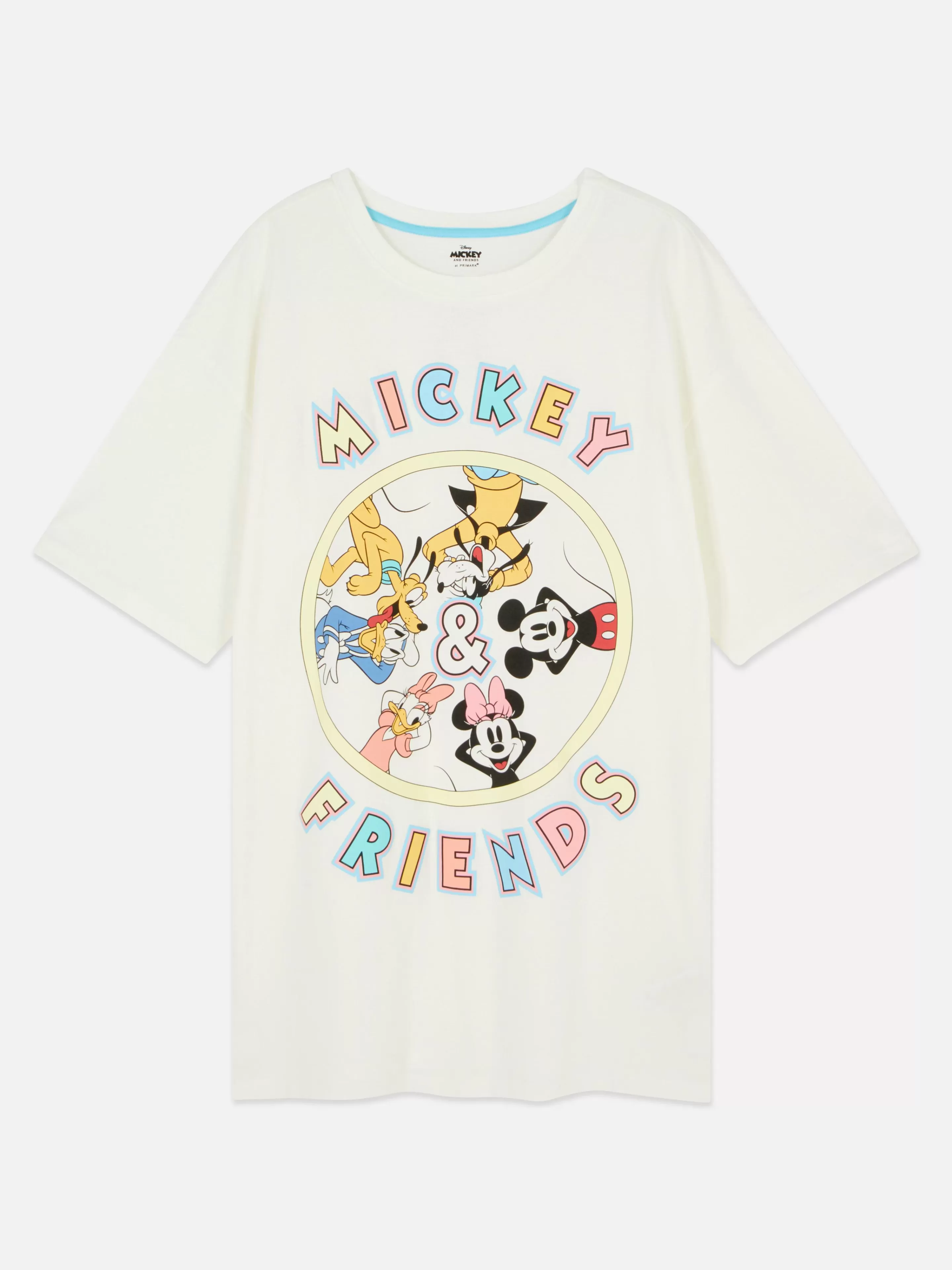 Primark Schlafshirts Und Nachthemden | „Disney Micky Maus Und Freunde“ Schlaf-T-Shirt Elfenbeinfarben