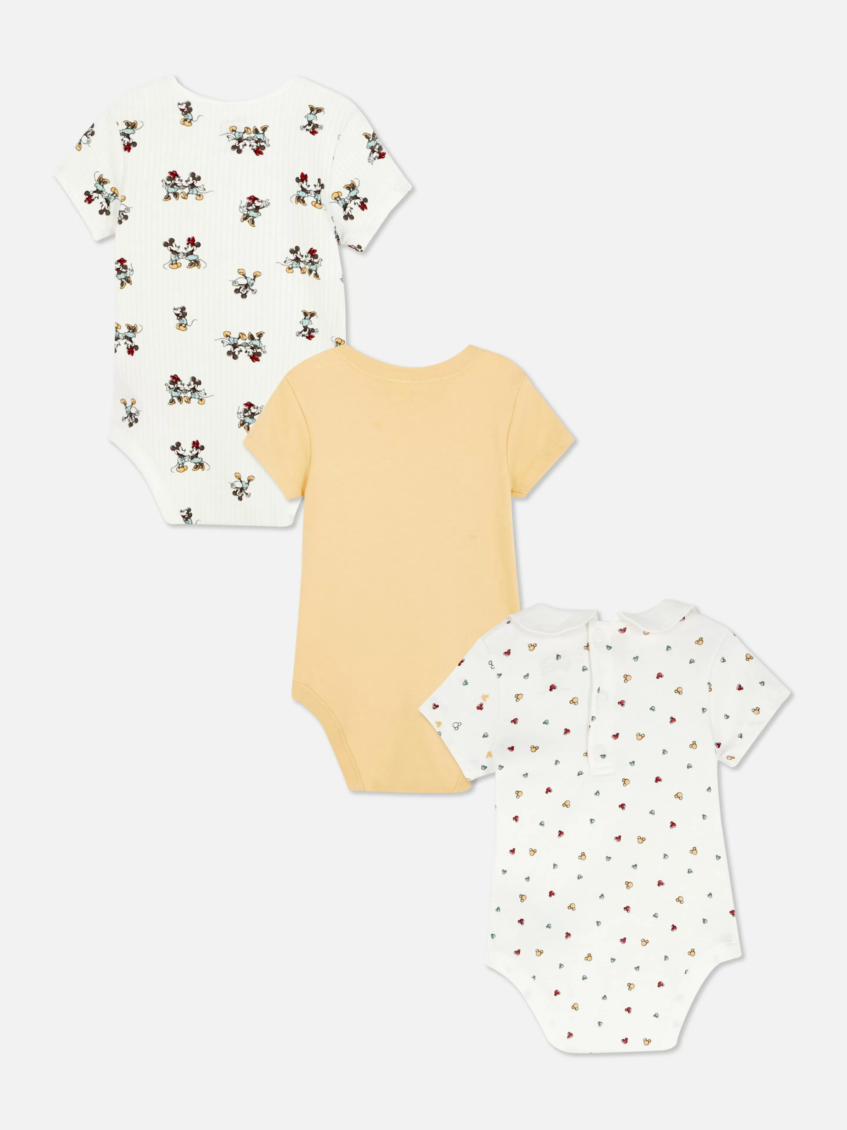 Primark Bodys Und Westen | „Disney Micky Maus Und Minnie Maus“ Bodys, 3er-Pack Elfenbeinfarben