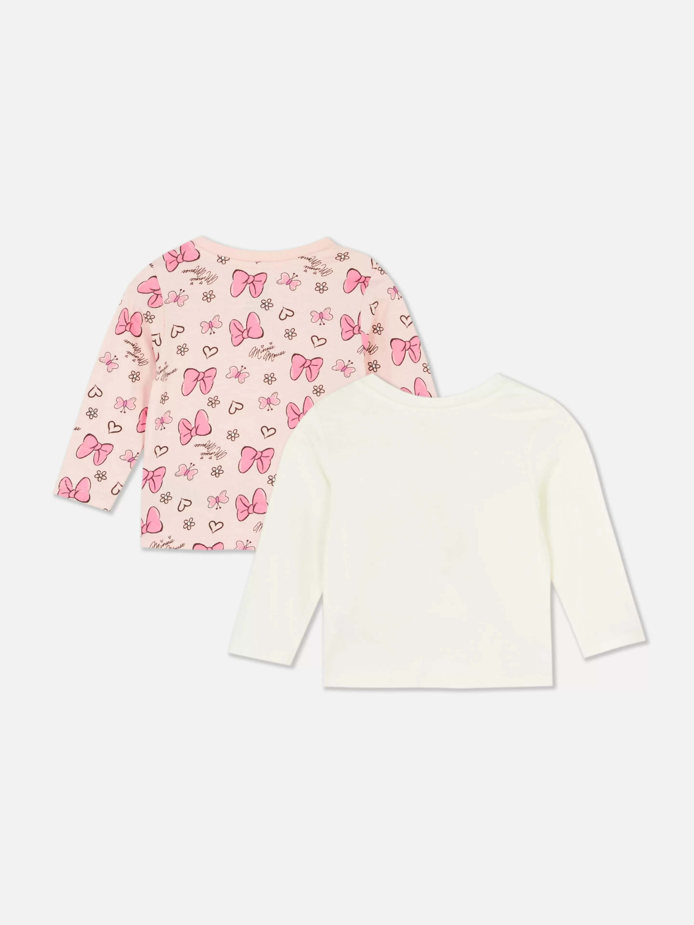 Primark Tops Und T-Shirts | „Disney Minnie Maus“ Langärmelige T-Shirts, 2er-Pack Rosa