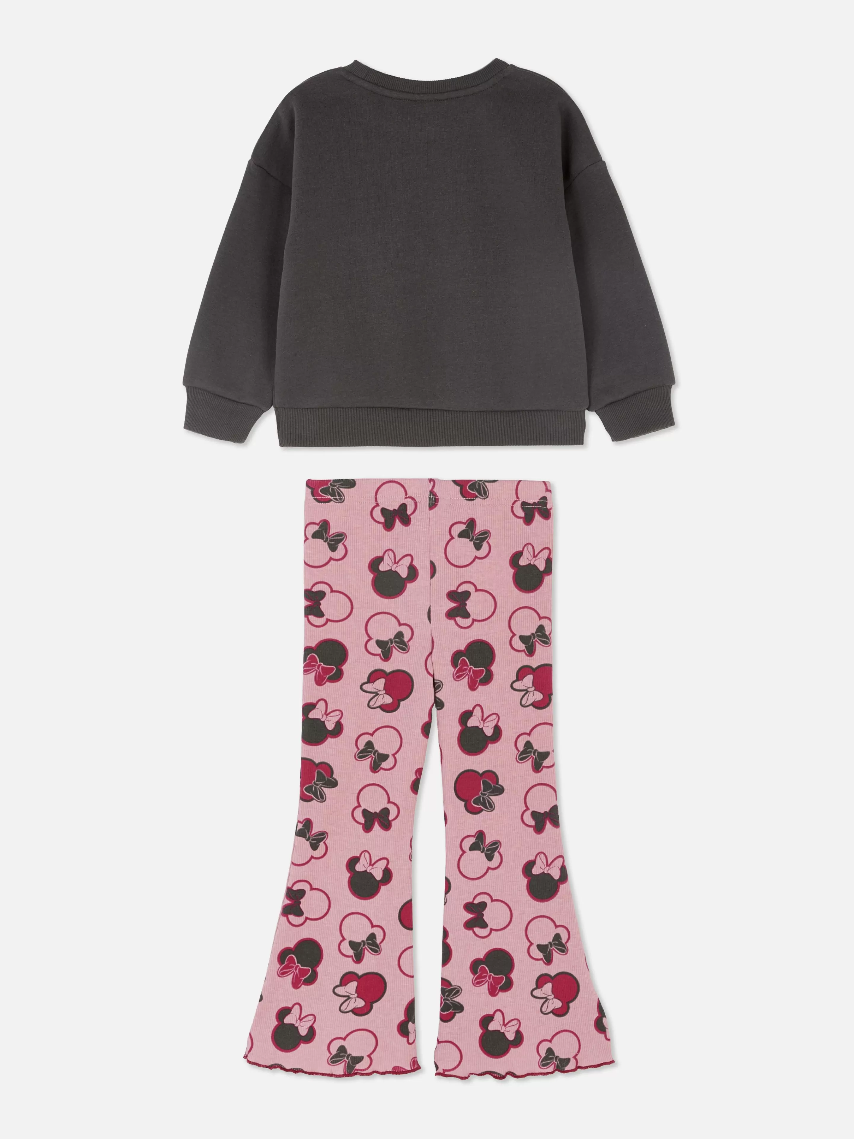 Primark Sets Und Outfits | „Disney Minnie Maus“ Rundhalsshirt Und Leggings Im Set Anthrazitfarben