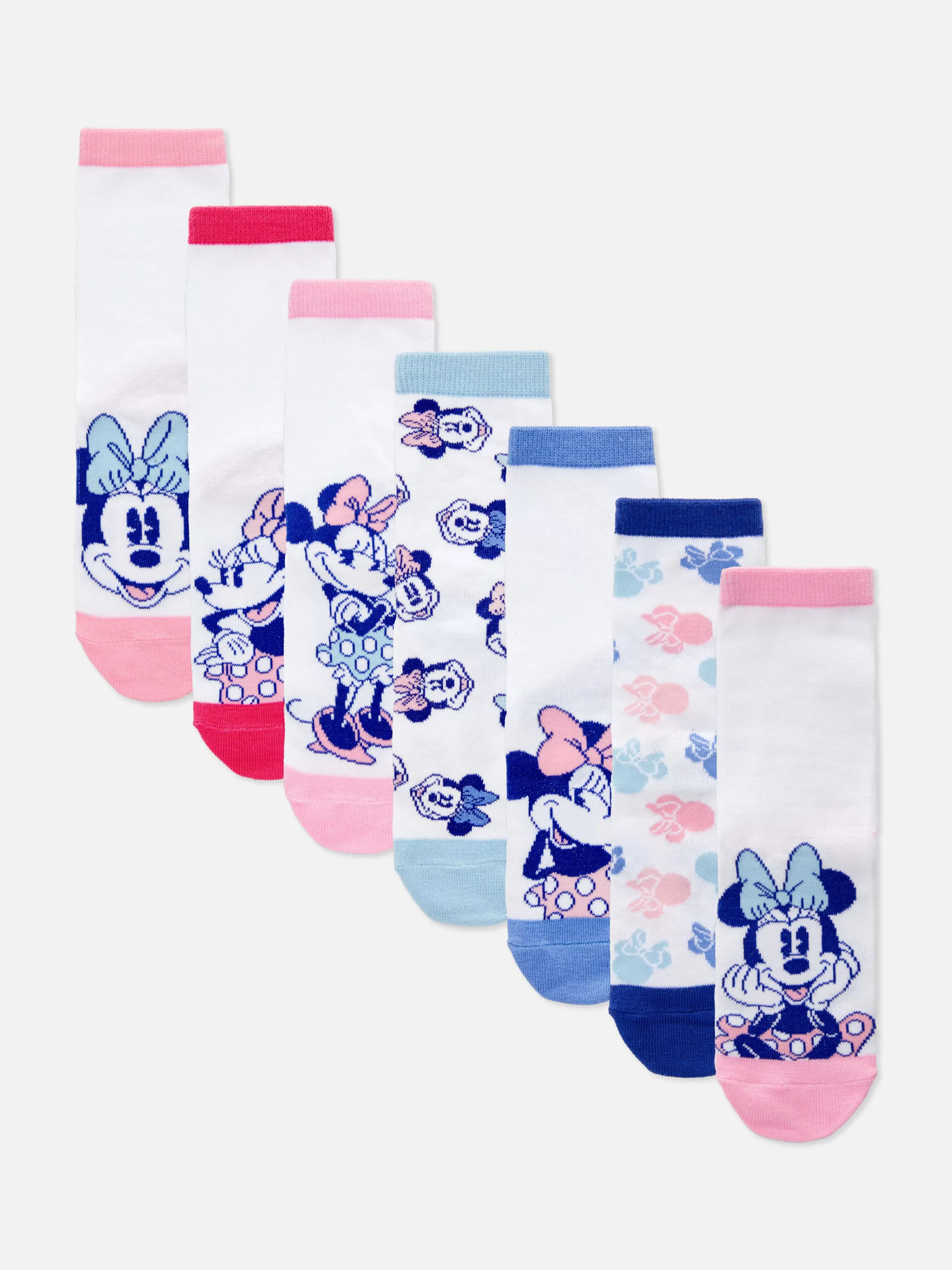 Primark Socken Und Strumpfhosen | „Disney Minnie Maus“ Söckchen, 7er-Pack Multi